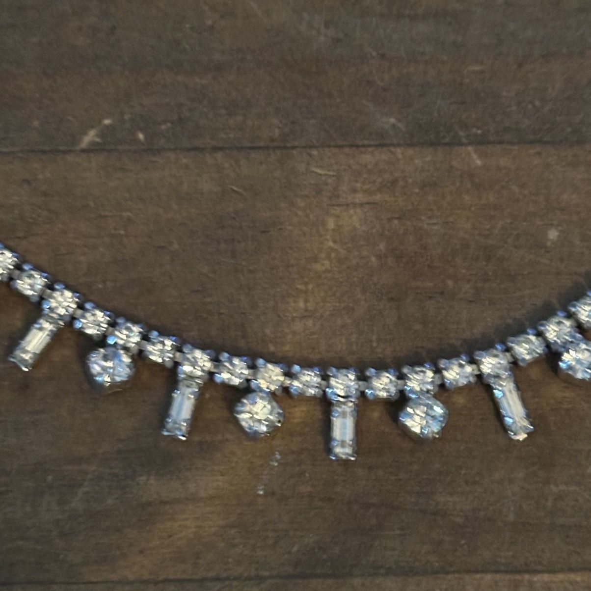 Other Vintage silver tone rhinestone tennis necklace Size ONE SIZE - 3 Thumbnail
