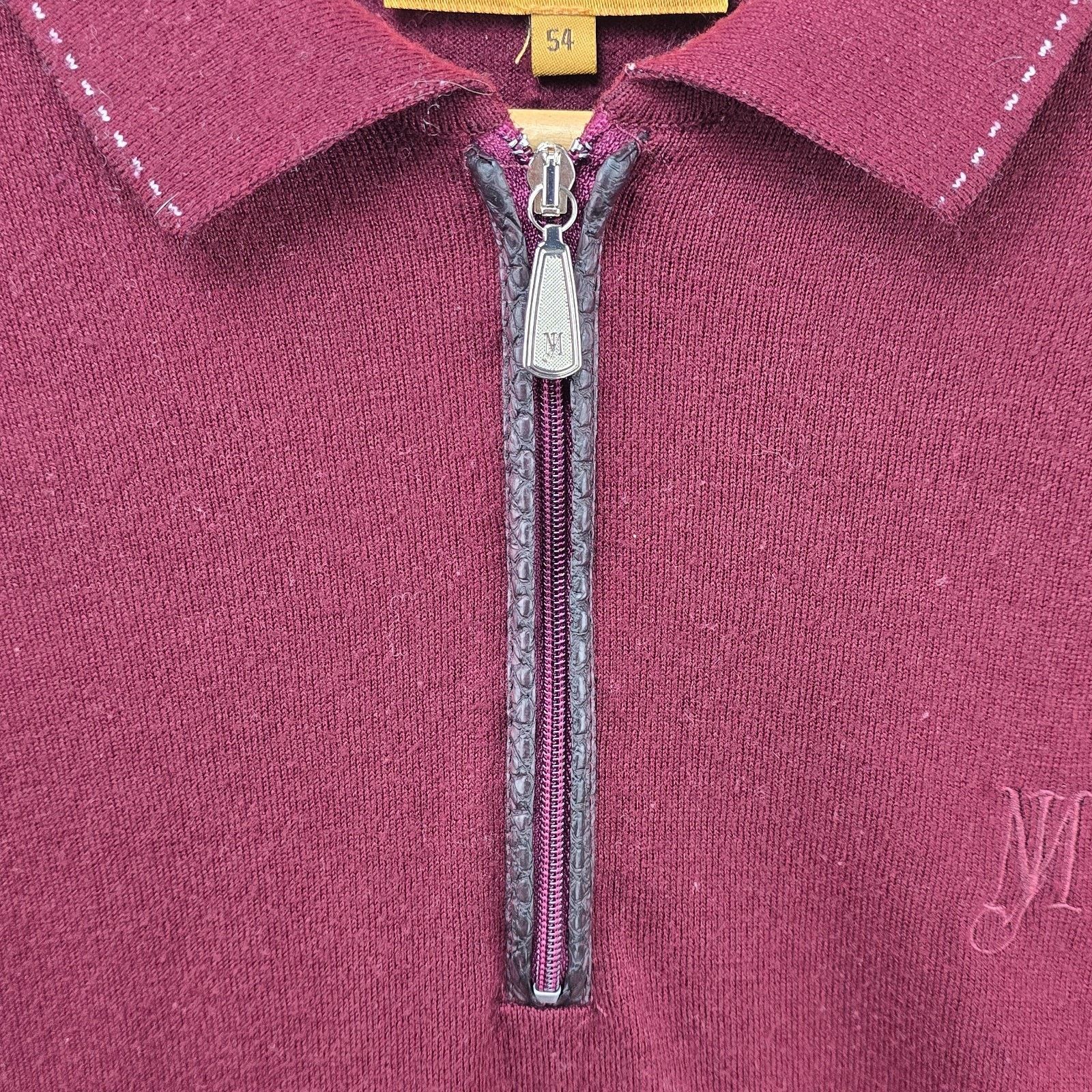 Other JM by Johnny Manglani 1/4 Zip Sweater Mens Large 54 Wool Size US L / EU 52-54 / 3 - 4 Thumbnail