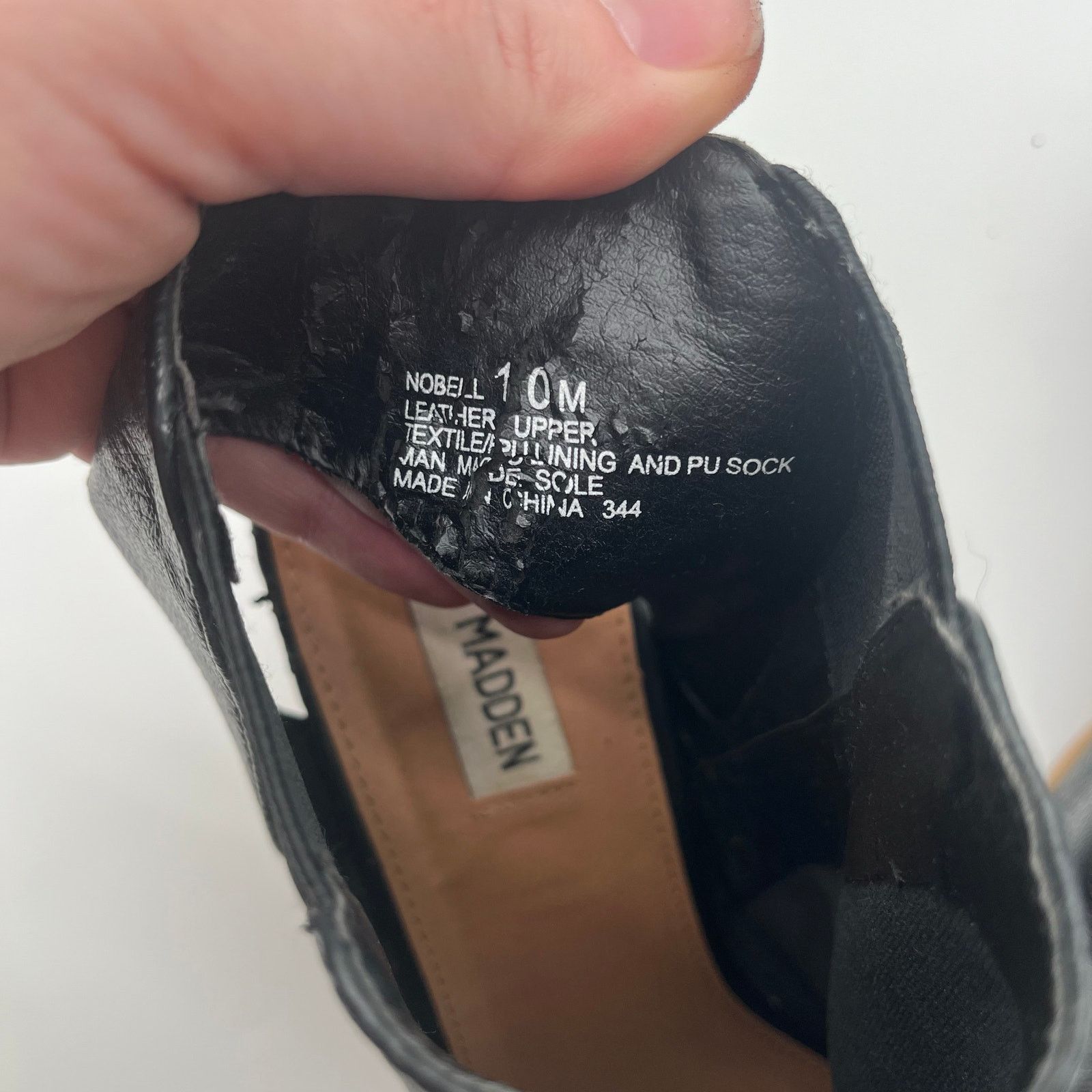 Steve Madden STEVE MADDEN Leather Open Toe Booties, Black, 10 Size US 10 / IT 40 - 4 Thumbnail