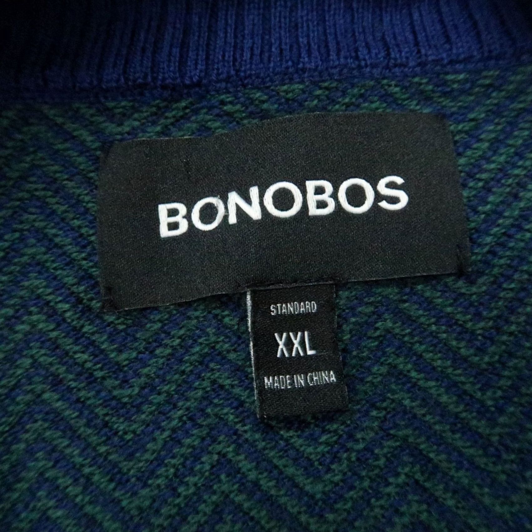 Bonobos Bonobos Sweater Mens XL Blue Merino 1/4 Zip Pullover Knit Wool Size US XL / EU 56 / 4 - 4 Thumbnail
