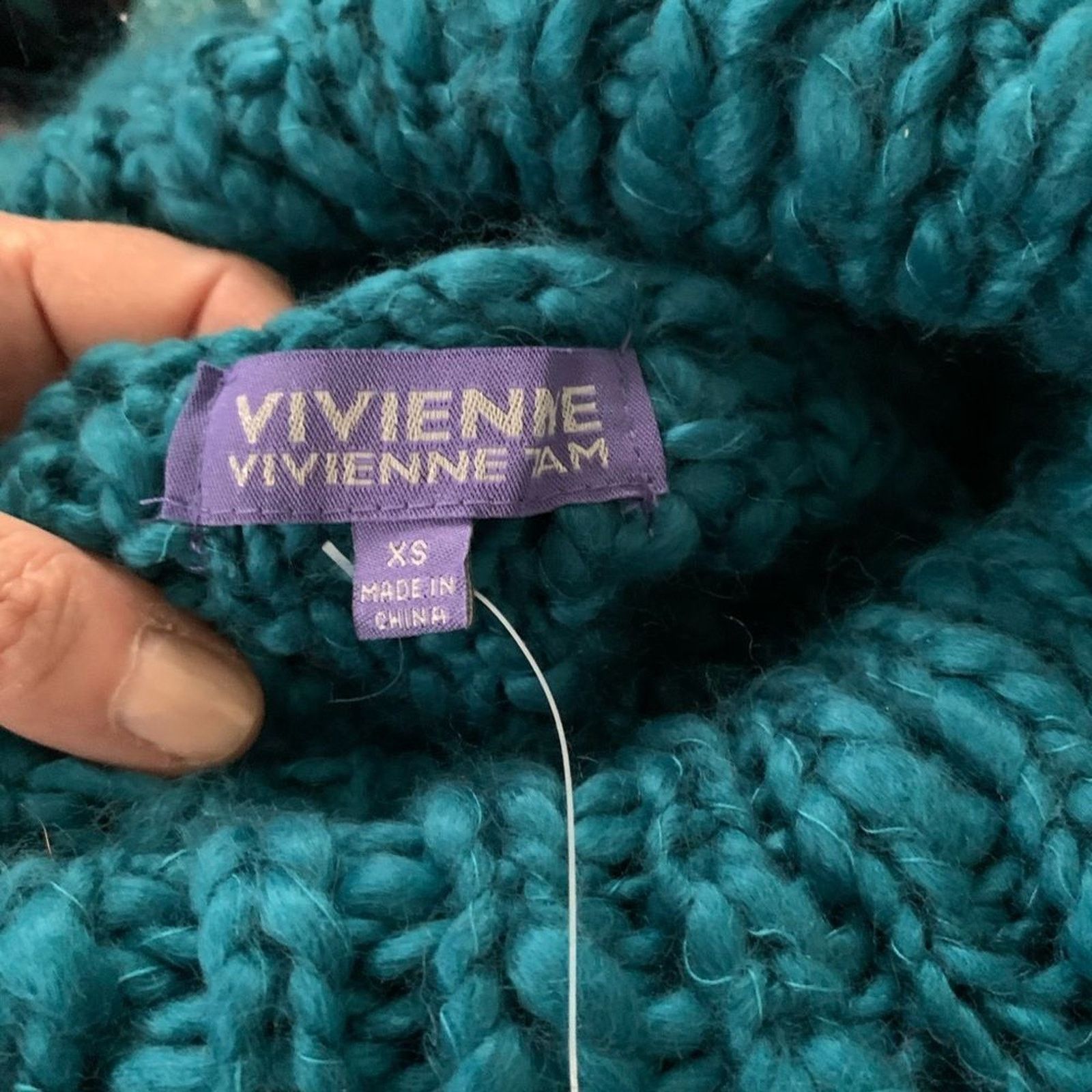 Vivienne Tam NWT VIVIENNE TAM CHUNKY TEAL TURTLENECK SWEATER XS Size US XS / EU 42 / 0 - 5 Thumbnail