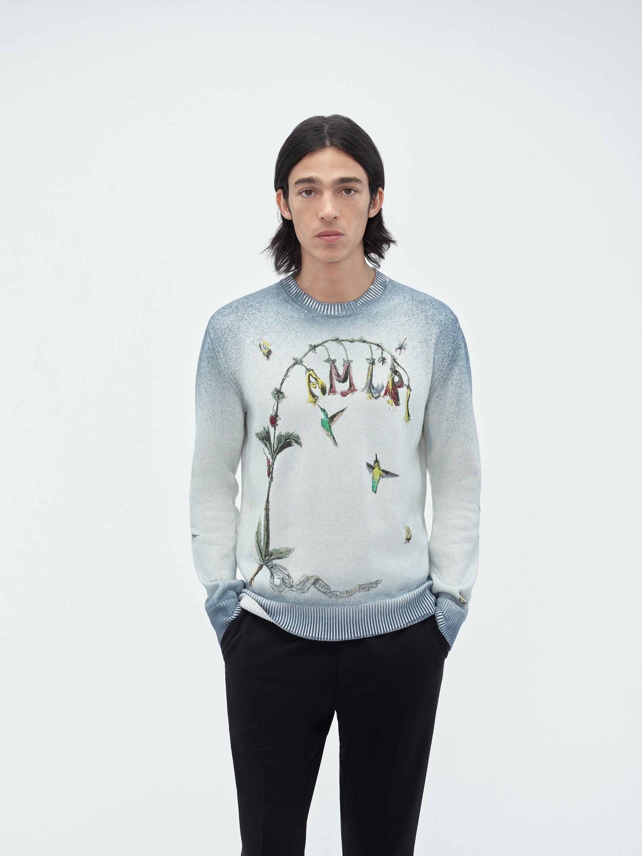 Amiri o1s1wg110525 Embroidered Hummingbird Crewneck Sweater Size US S / EU 44-46 / 1 - 9 Thumbnail
