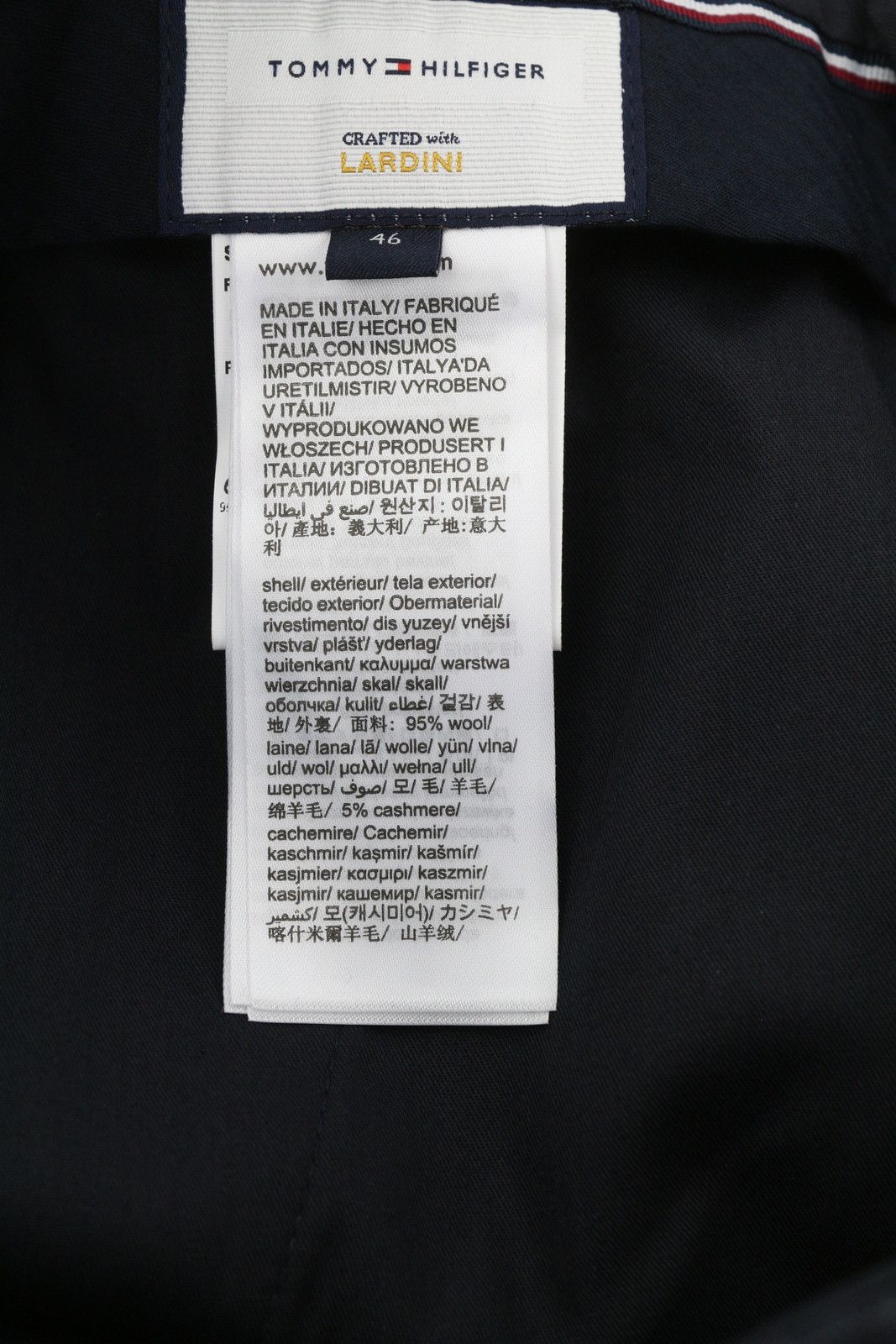 Tommy Hilfiger LARDINI 46 Blue Patterned Wool Cashmere Slim Trousers 85318 Size US 30 / EU 46 - 9 Thumbnail