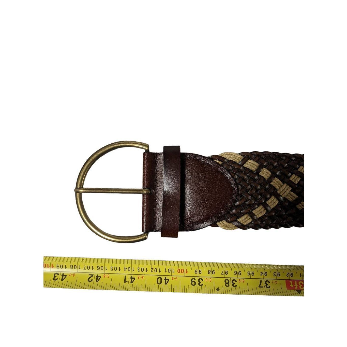 Other Women’s Wide Braided Tan & Brown Leather Look Belt Large NWO Size ONE SIZE - 5 Thumbnail