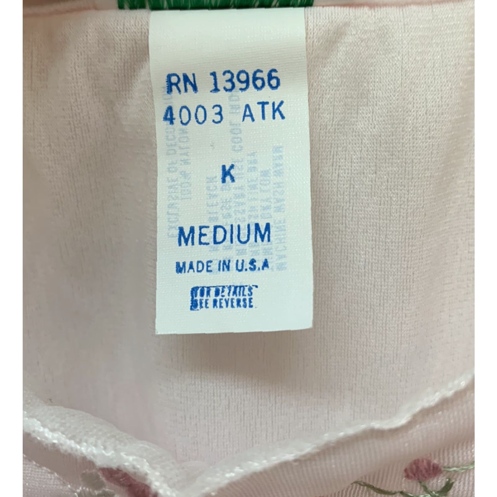 Vintage VINTAGE Belle Fleur Pink Brushed Nylon Long Gown Nightgown M NOS NEW Size ONE SIZE - 7 Thumbnail