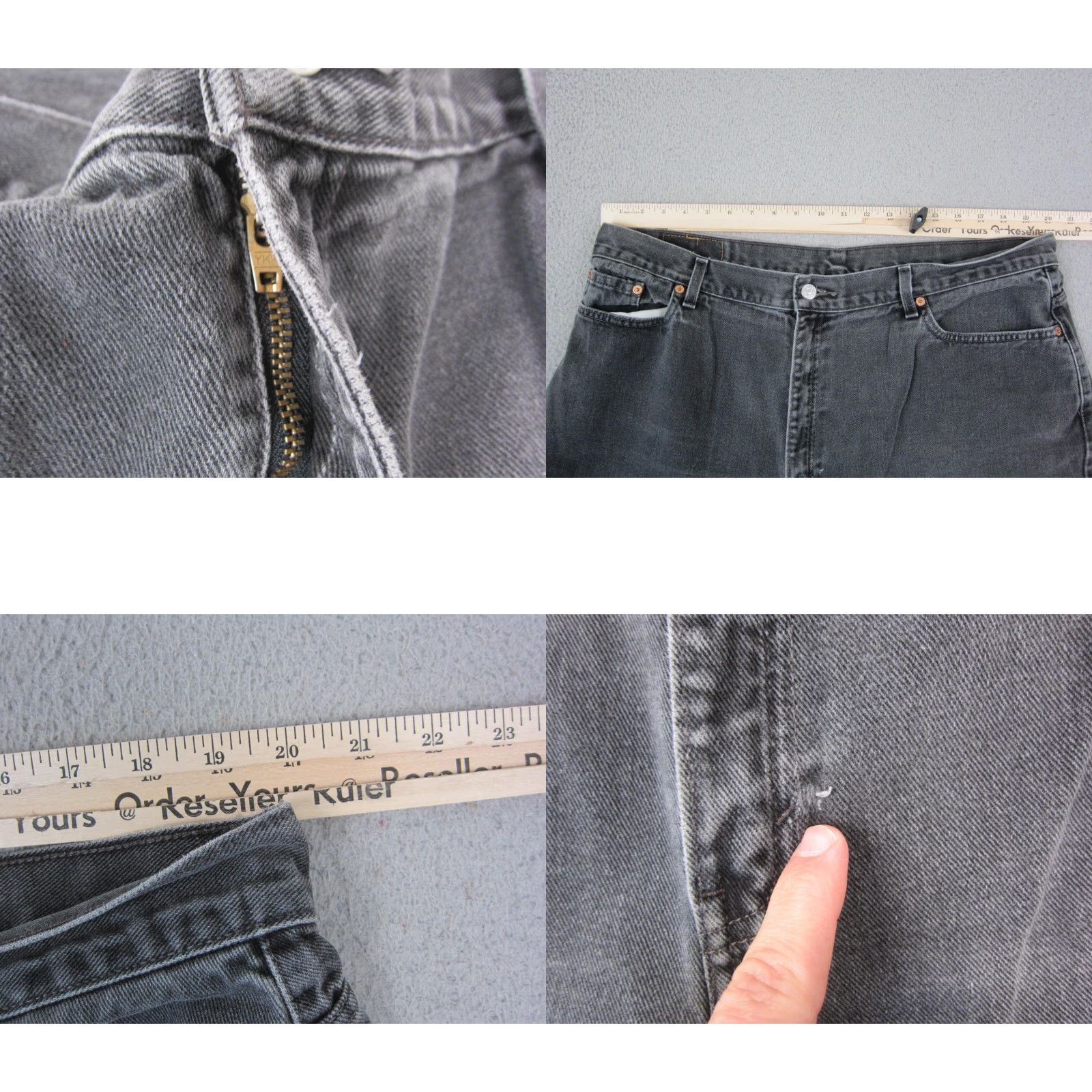 Levi's VINTAGE Levi's 550 Jeans Womens 40 x 31 Black Tapered Relaxed Denim 90s Mens? Size 27" / US 4 / IT 40 - 9 Thumbnail