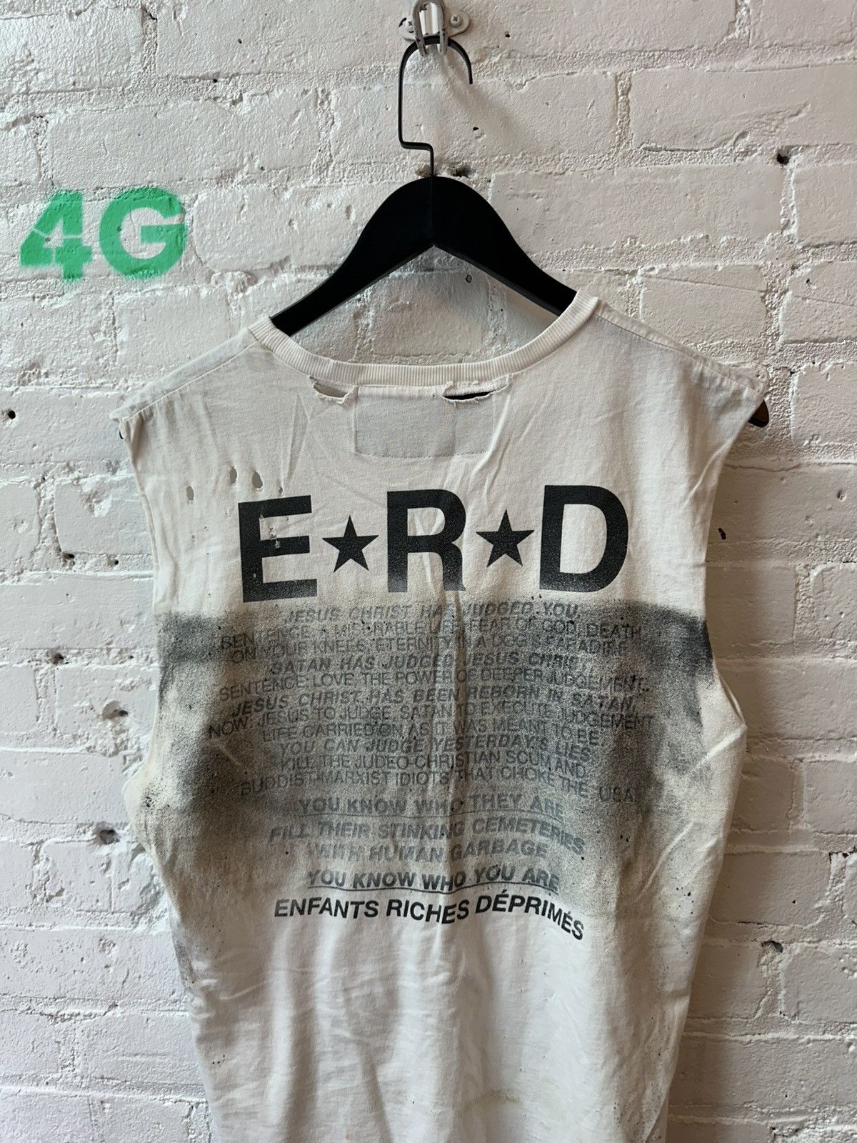 Enfants Riches Deprimes Thrashed ERD Muscle Shirt Size US S / EU 44-46 / 1 - 7 Thumbnail