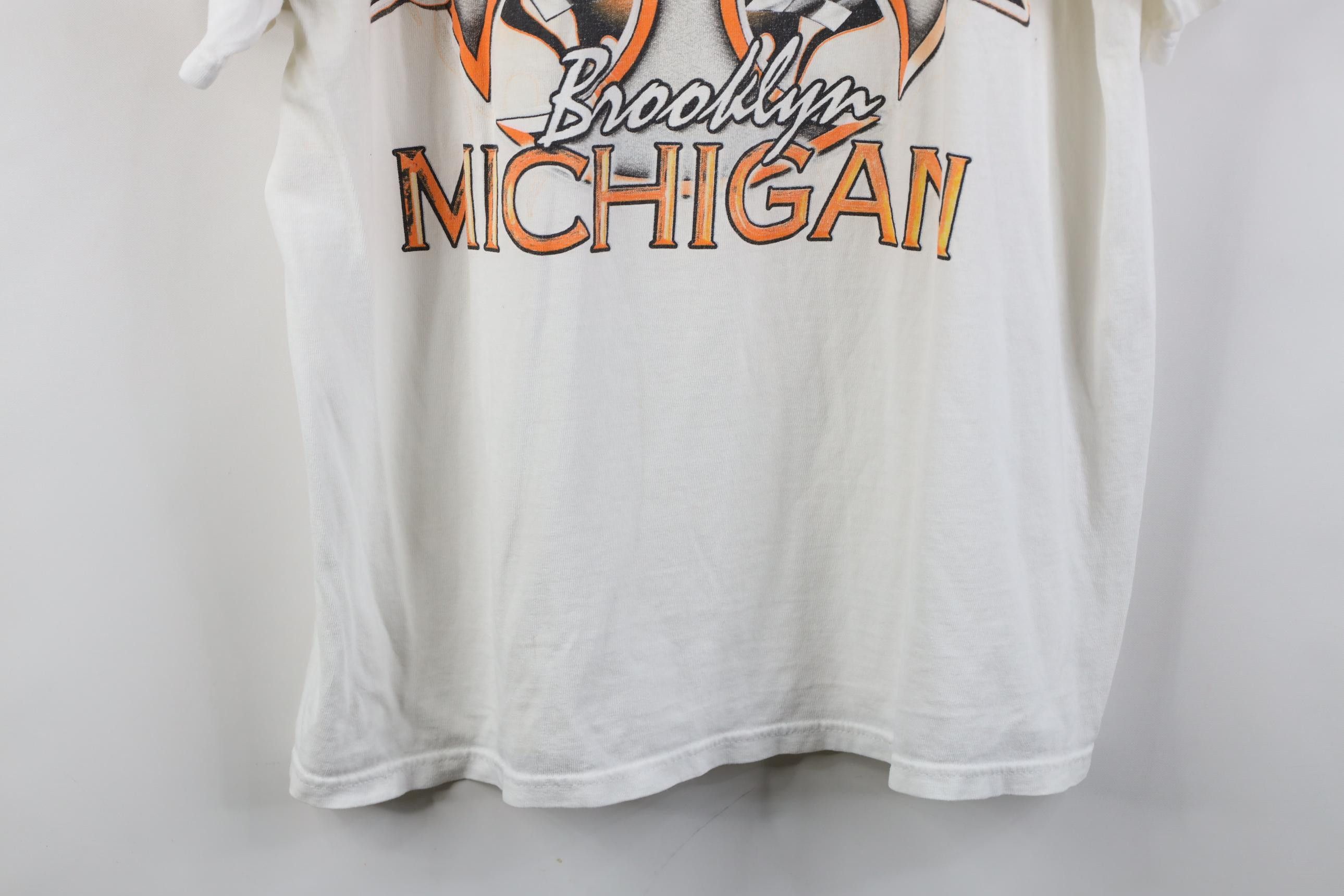 Vintage Vintage Y2K 2006 Flames Brooklyn Michigan Racing T-Shirt Size US L / EU 52-54 / 3 - 15 Thumbnail