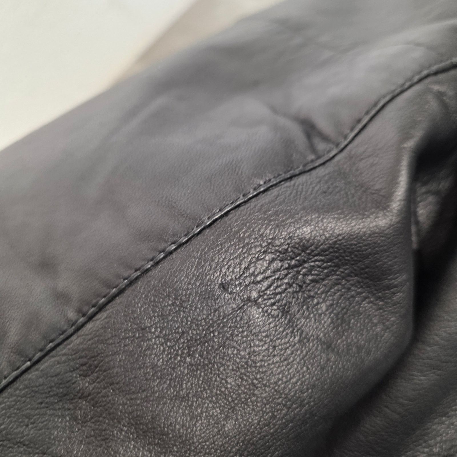Perry Ellis Lambskin Leather Jacket Black Men's XL Lined Size US XL / EU 56 / 4 - 6 Thumbnail