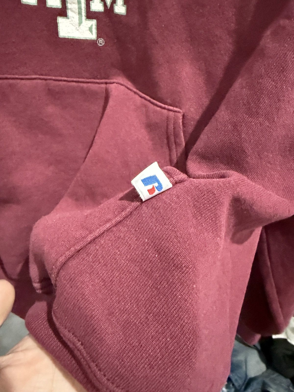 Russell Athletic 2000s Sunfaded Maroon Boxy Texas A&M Russell Hoodie Size US L / EU 52-54 / 3 - 6 Thumbnail