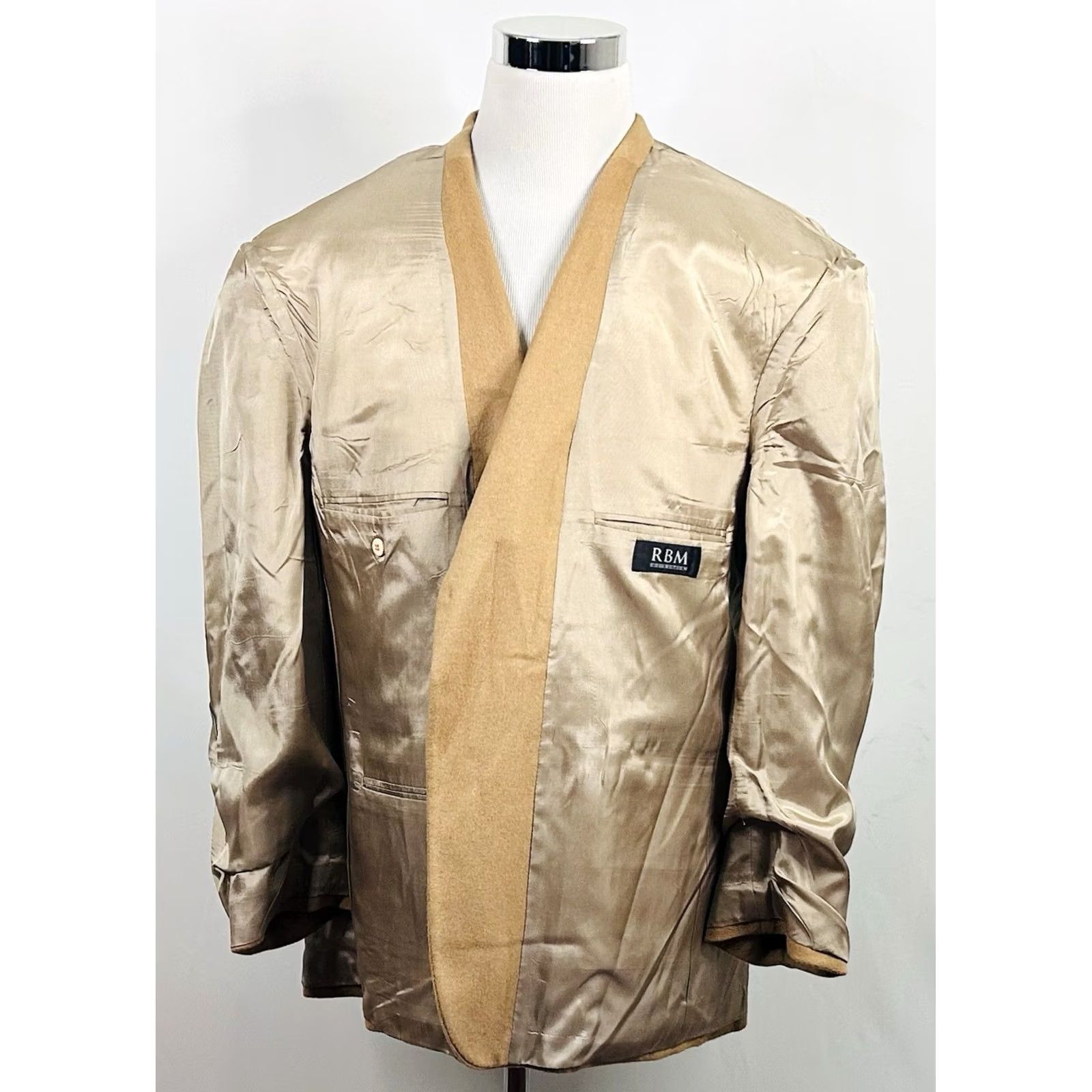Camel RBM 48R Sport Coat Wool Camel Blend Beige Two Button Lined Vented Mens Jacket Coat Short/Regular Size US XS / EU 42 / 0 - 7 Thumbnail