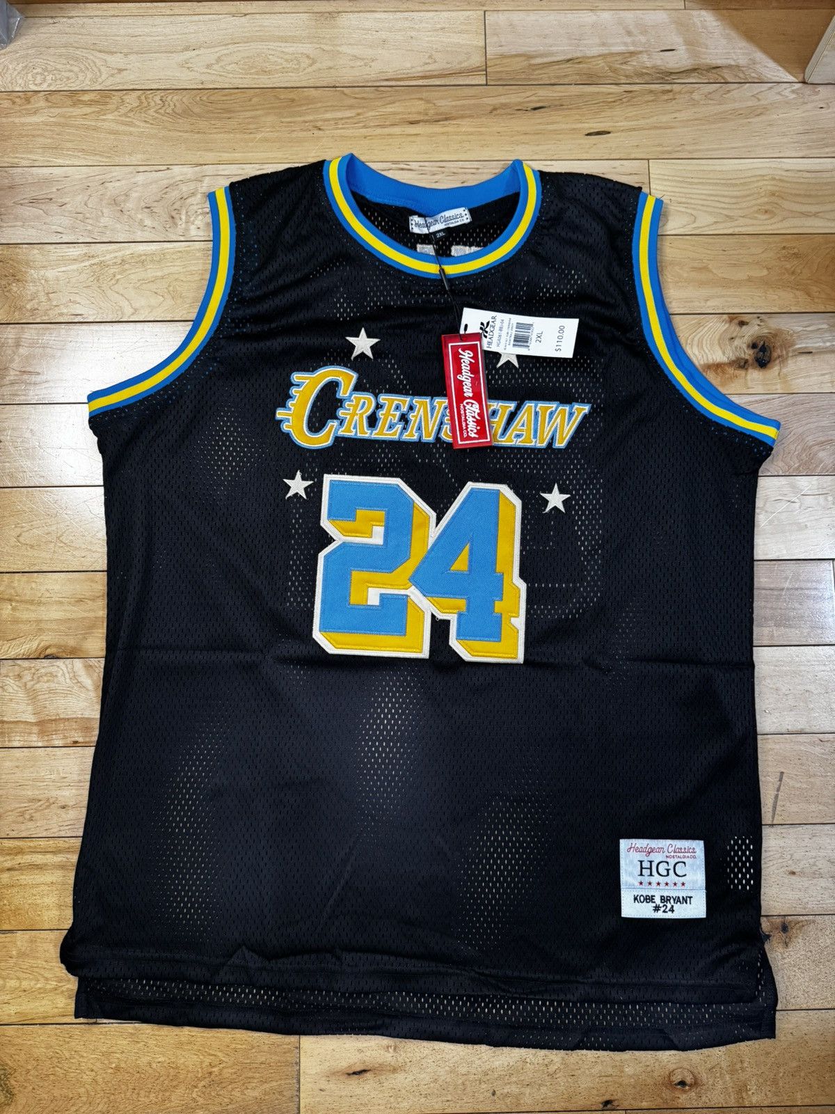 Other Headgear Classics Kobe Bryant #24 2XL Crenshaw Sewn Jersey Size US XXL / EU 58 / 5 - 1 Thumbnail