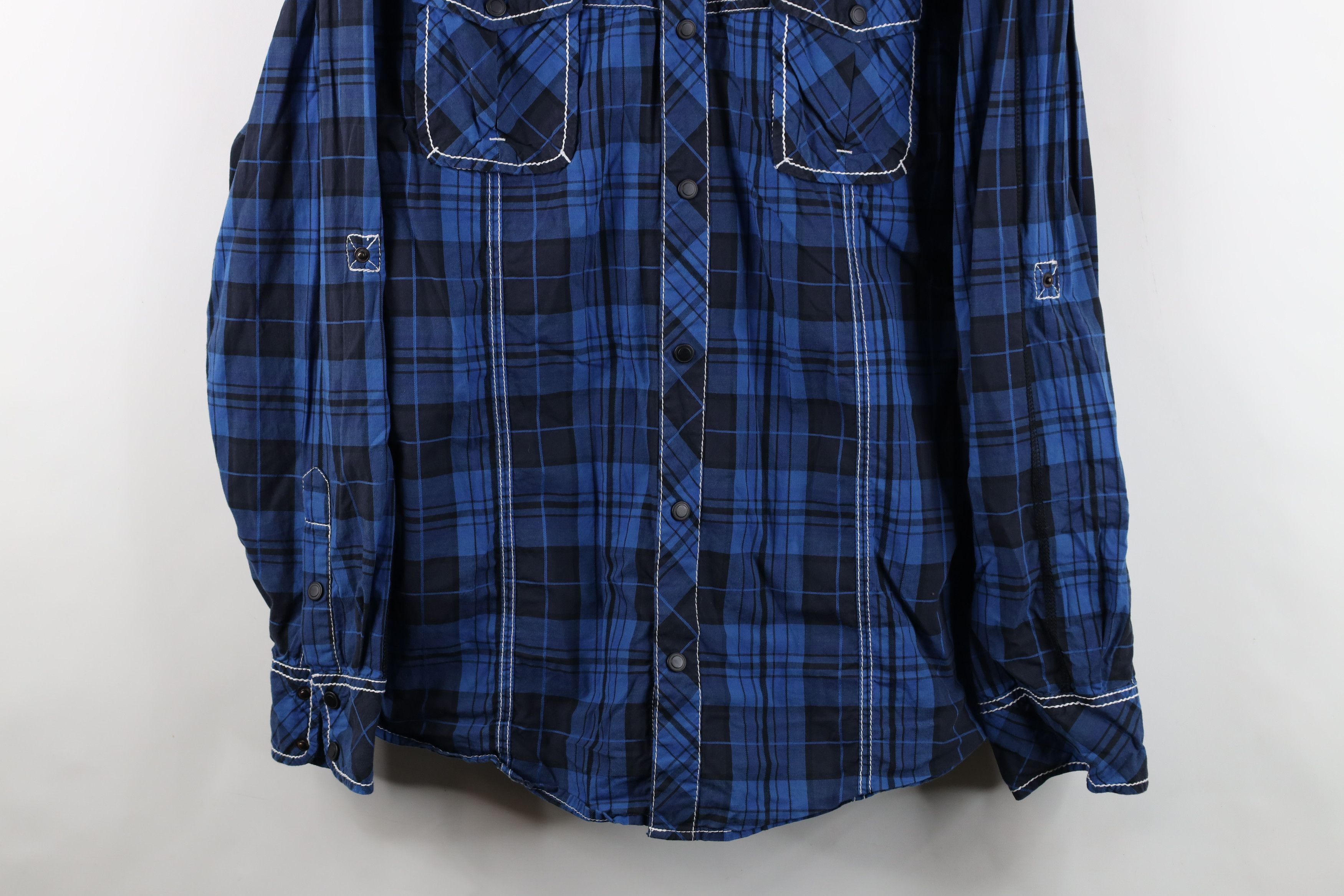 Vintage Buckle BKE Thick Stitch Military Snap Button Shirt Plaid Size US XL / EU 56 / 4 - 3 Thumbnail