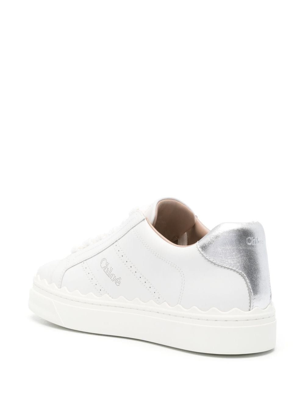 Chloe o1loc1c0325 CHC24 Lauren Sneakers in White/Silver Size US 9 / IT 39 - 3 Thumbnail