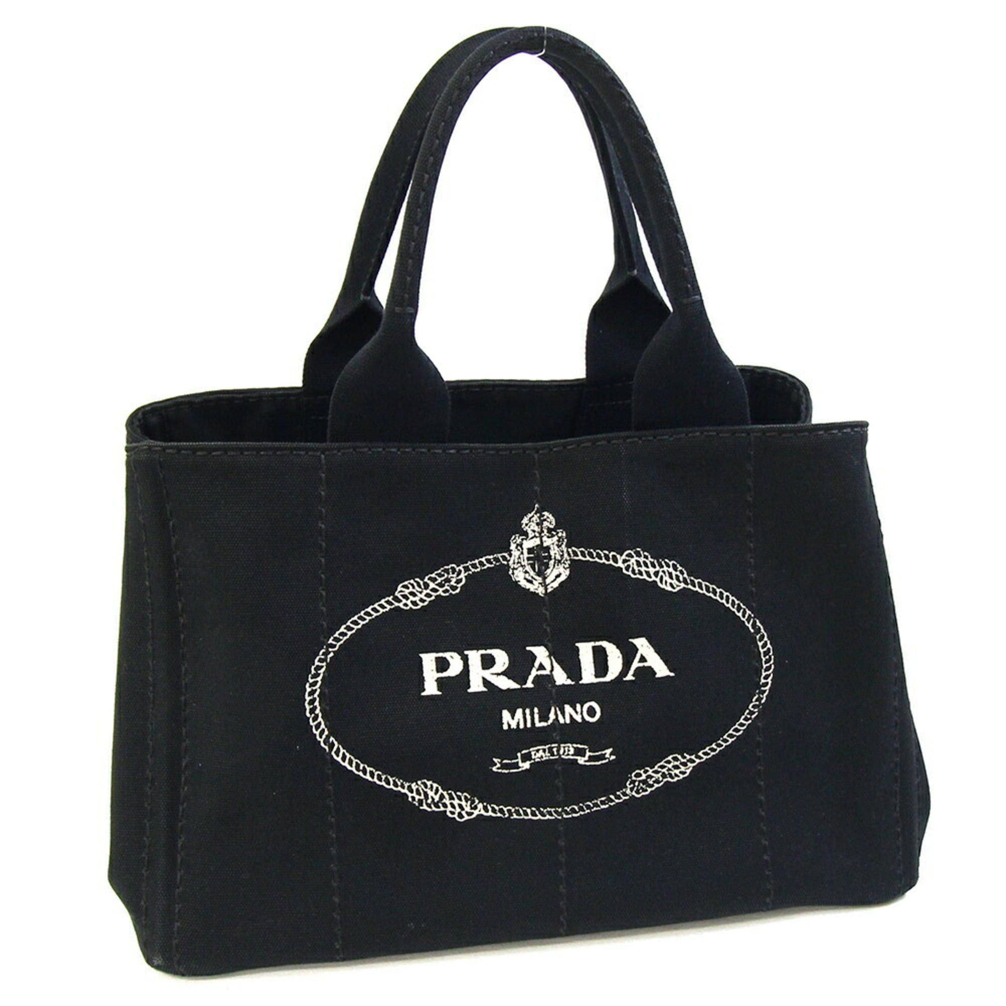 Prada Prada Canapa handbag BN1877 Black canvas tote bag for women PRADA Size ONE SIZE - 1 Thumbnail