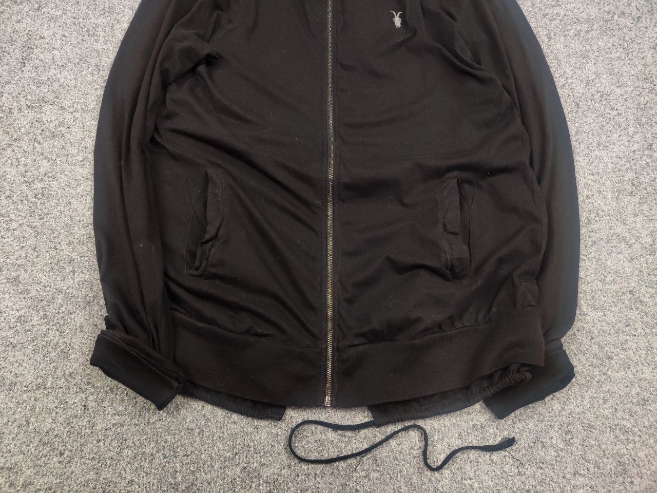 Allsaints Allsaints Spitalfields Vintage Bone L/S Zip up Black Hoodie Size US S / EU 44-46 / 1 - 4 Thumbnail