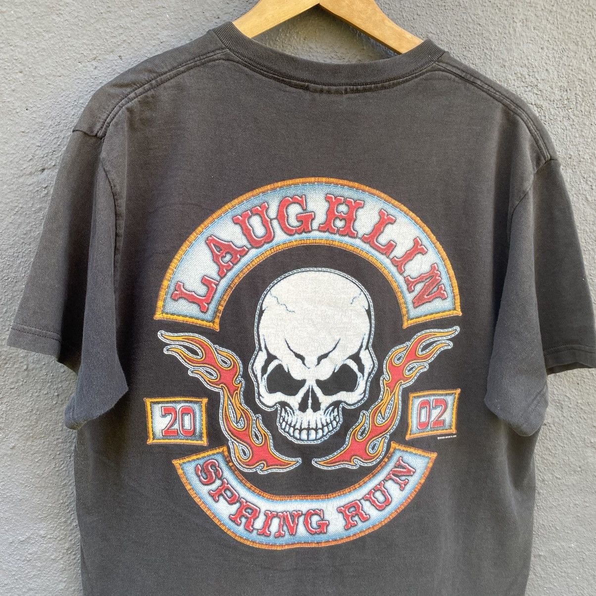 Harley Davidson Thrashed Faded Y2k Laughlin Spring Run Tee Size US L / EU 52-54 / 3 - 2 Thumbnail