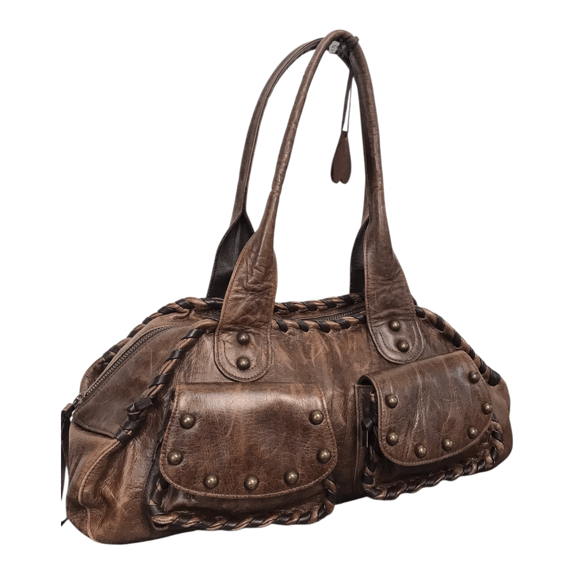 Hysteric Glamour × Japanese Brand × Leather Bouna Fortuna Studded Leather Brown Bag Size ONE SIZE - 1 Thumbnail