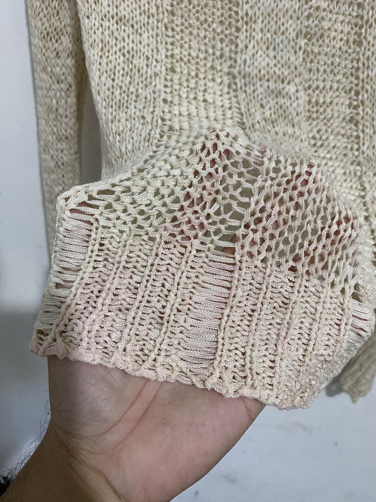 💸BINDINGOFFER💸Japanese knitted hole shoulder issey archived