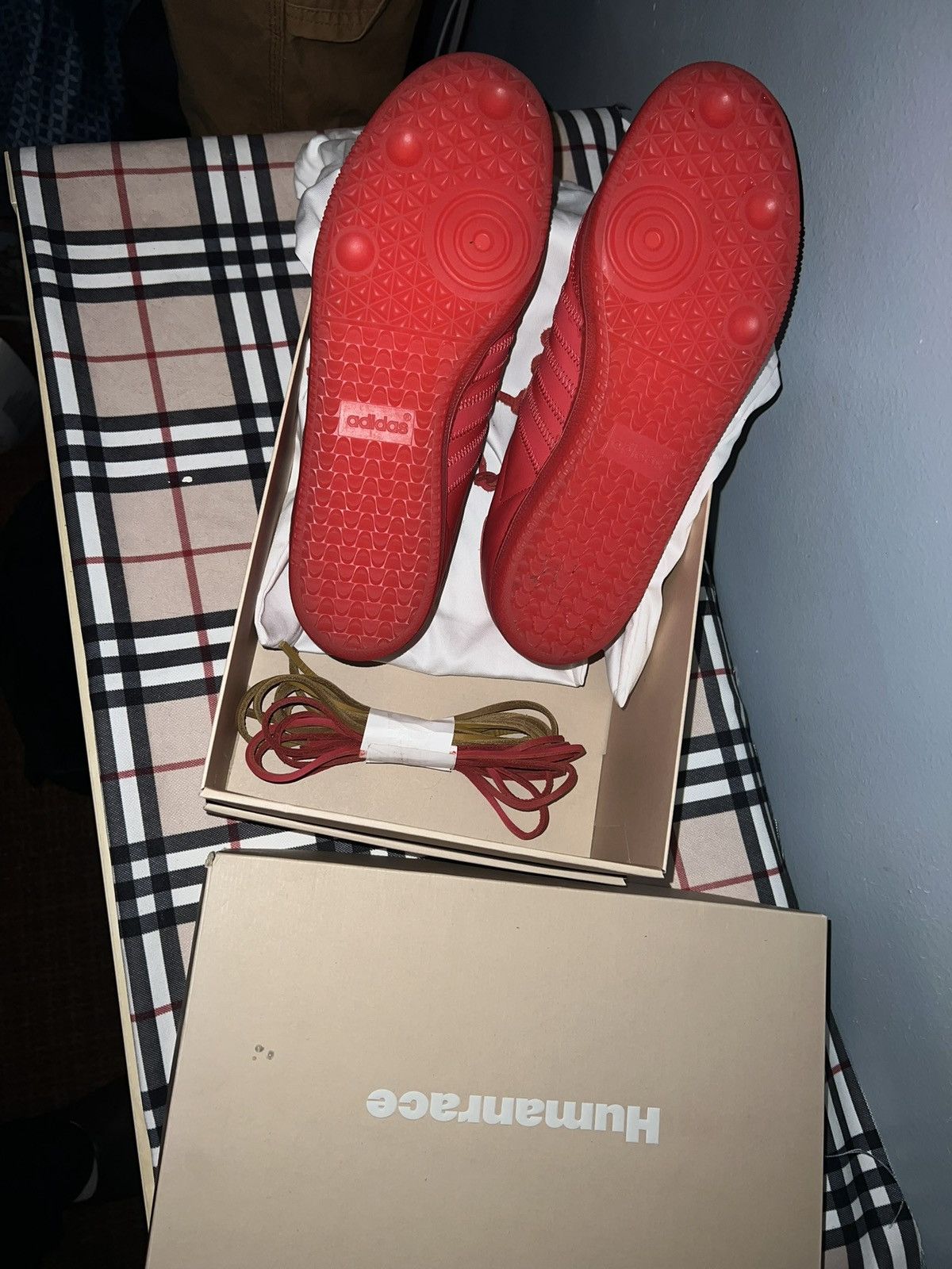 Adidas × Humanrace HumanRace x Adidas Samba Red Size US 11.5 / EU 44-45 - 7 Thumbnail