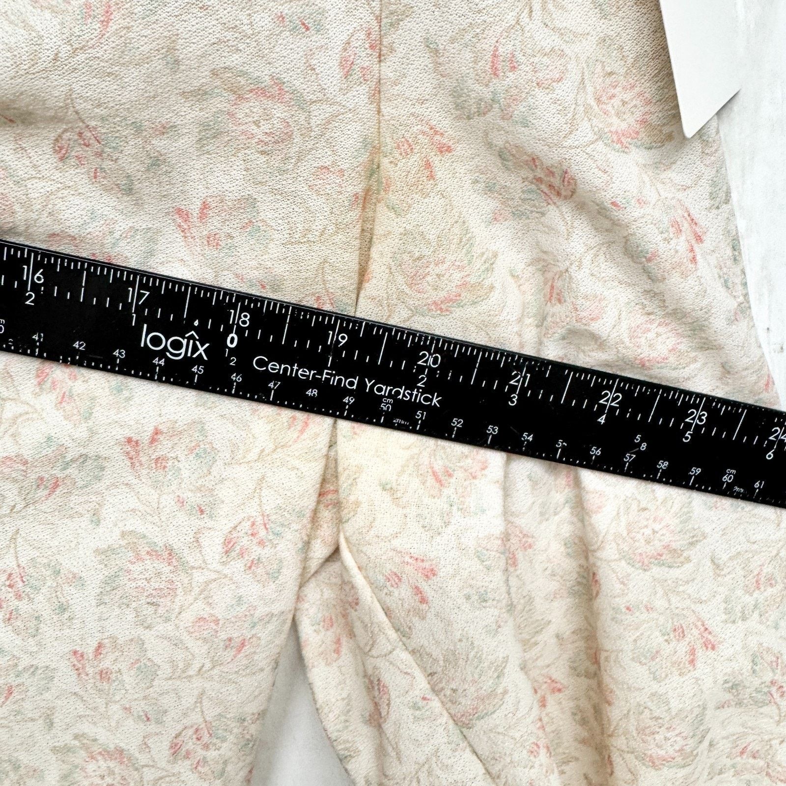 Other Devon Blouse Sz Medium Cream Vtg Floral Smocked Long Sleeve Size M / US 6-8 / IT 42-44 - 3 Thumbnail