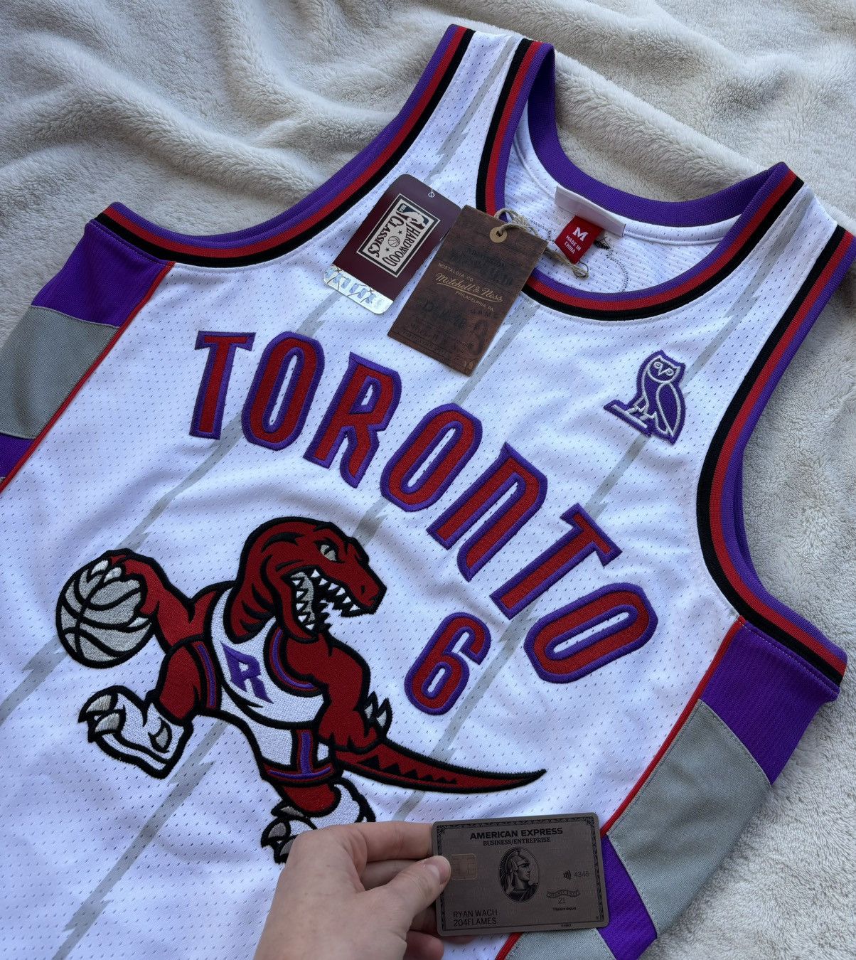 October's Very Own OVO x Mitchell & Ness x Raptors Jersey - Rare! Size US XXL / EU 58 / 5 - 2 Thumbnail