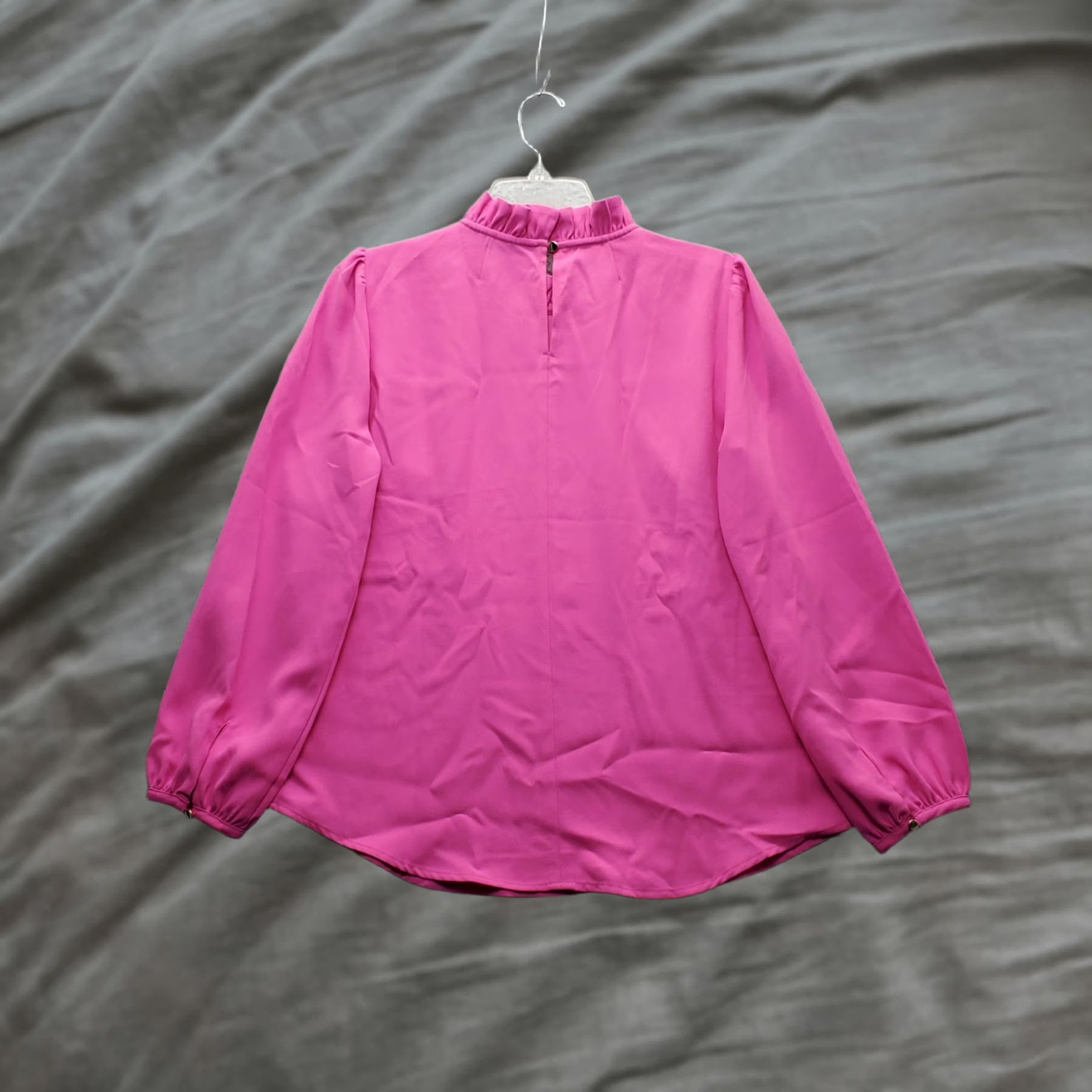 J.Crew J.CREW Blouse Top Womens Size S Pink Lightweight Balloon Sleeve Mock Neck Blouse Size S / US 4 / IT 40 - 1 Thumbnail