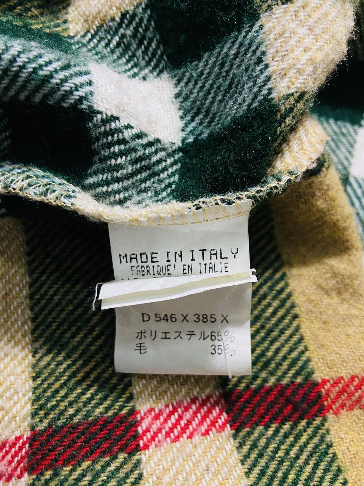 Sisley Vintage Sisley Plaid Fringe Shawl Collar Jacket Coat Size L / US 10 / IT 46 - 13 Thumbnail