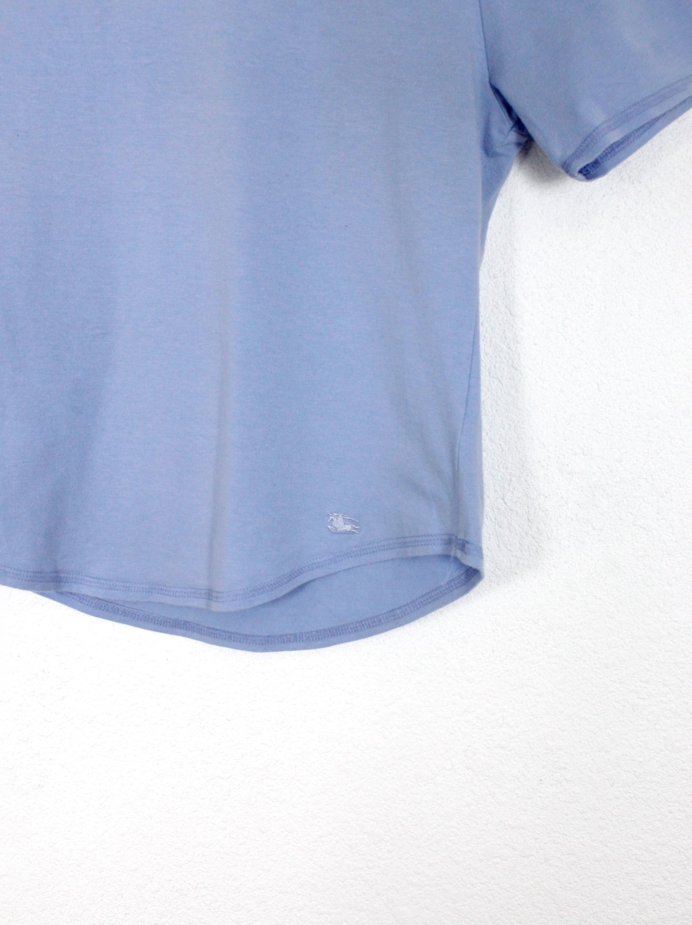 Burberry Burberry Shoulders Beige Check Nova Blue Tee Tshirt Size M / US 6-8 / IT 42-44 - 3 Thumbnail