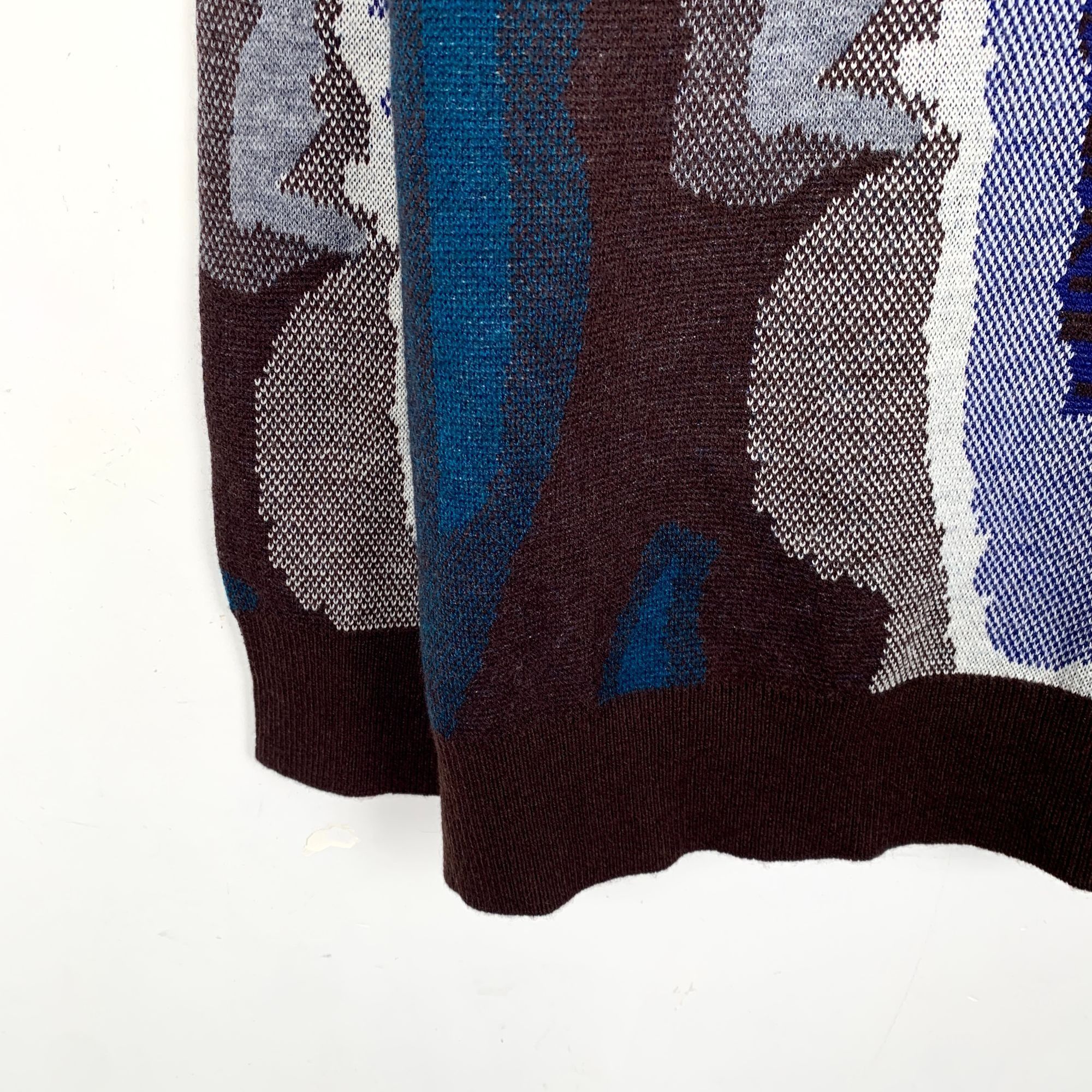 Fendi Fendi Mens Wool Cotton Blend Multicolor Graphic Knit Sweater Size US L / EU 52-54 / 3 - 4 Thumbnail