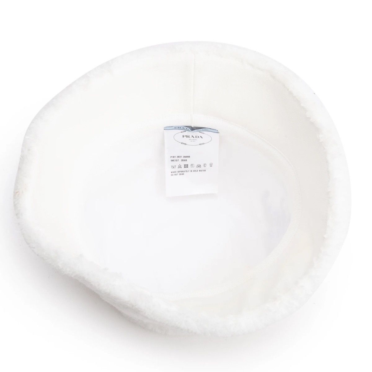 Prada PRADA White Shearling Bucket Hat Size ONE SIZE - 3 Thumbnail