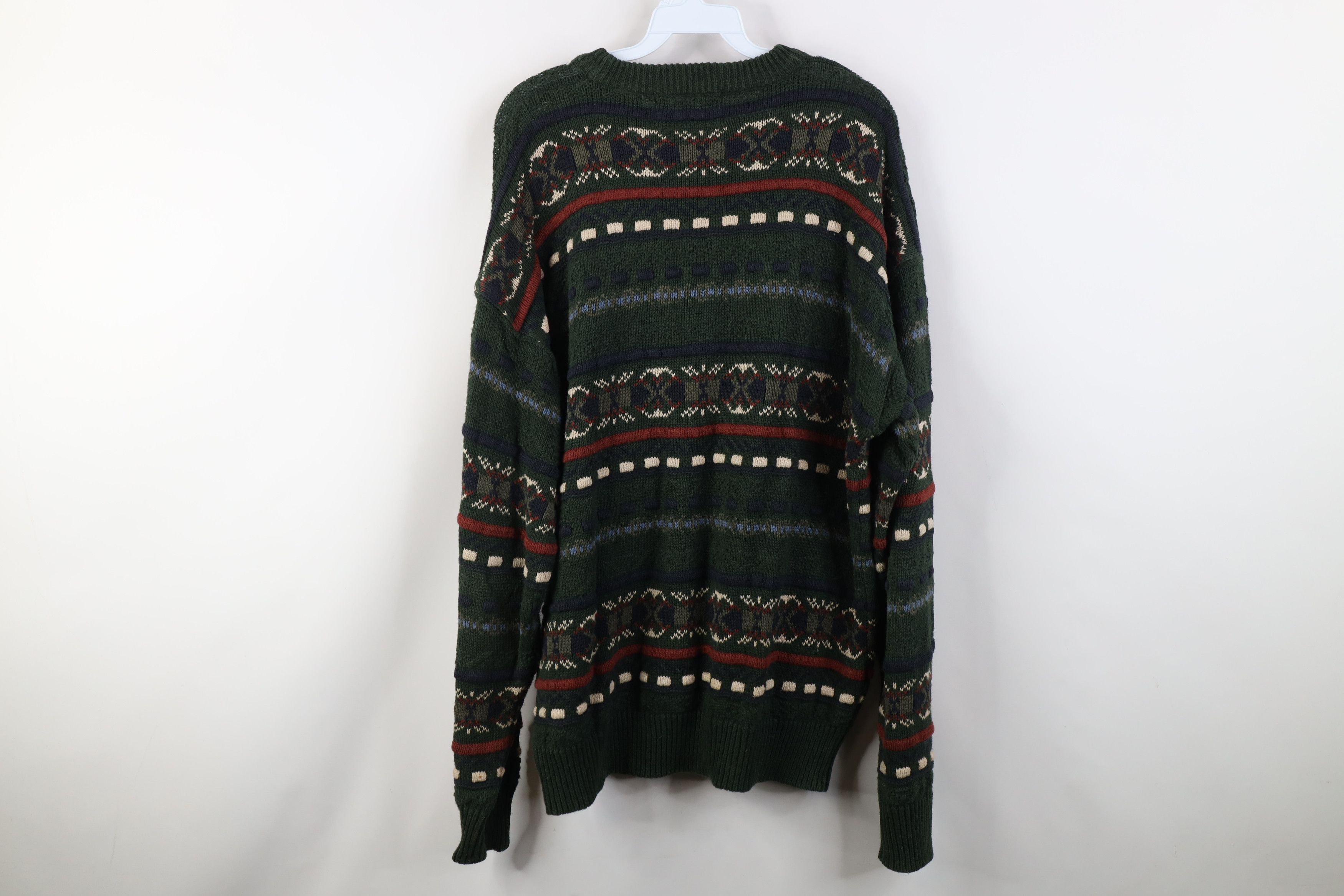 Vintage Vintage 90s Streetwear Blend Knit Fair Isle Crewneck Sweater Size US XL / EU 56 / 4 - 10 Thumbnail