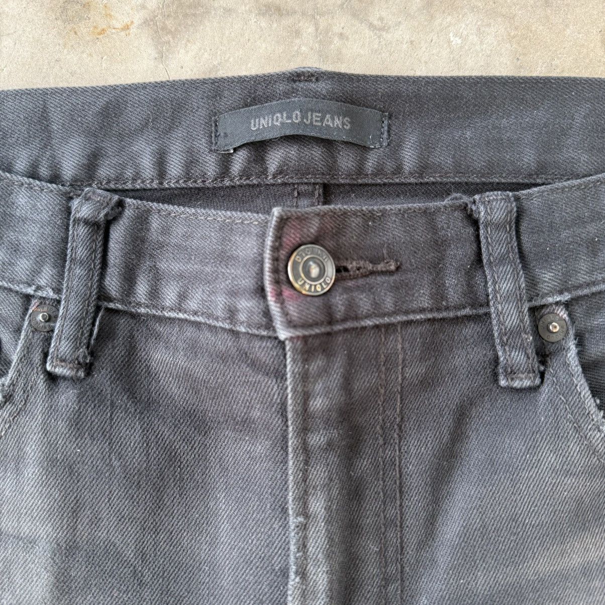 All Blacks W33 Vintage Japanese Brand Selvedge Slim Fit Black Denim Size US 33 - 6 Thumbnail