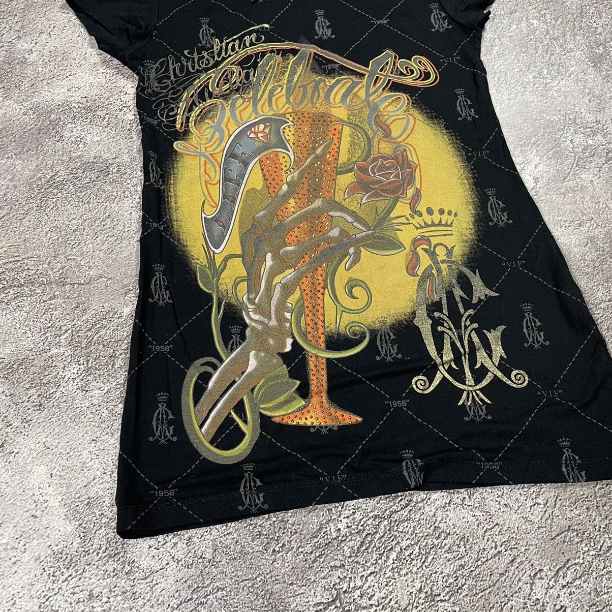 Band Tees VINTAGE Y2K ED HARDY CHRISTIAN AUDIGIER TEE ART ABSTRACT Size L / US 10 / IT 46 - 3 Thumbnail