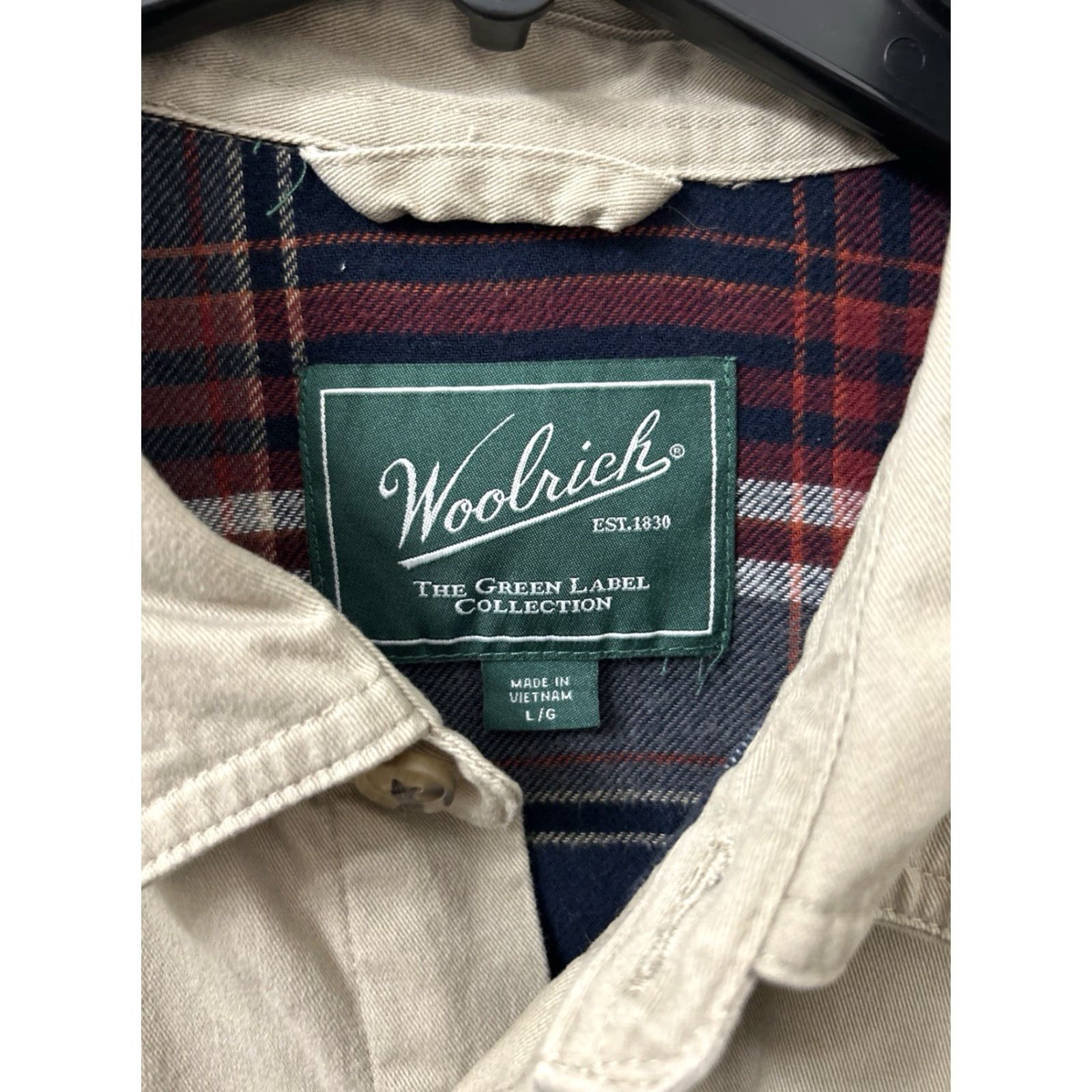 Vintage Woolrich Shirt Jacket Mens L Tan Flannel Lined Shacket Button Down L/S Plaid Casual Workwear Vintage Not Size US L / EU 52-54 / 3 - 7 Thumbnail