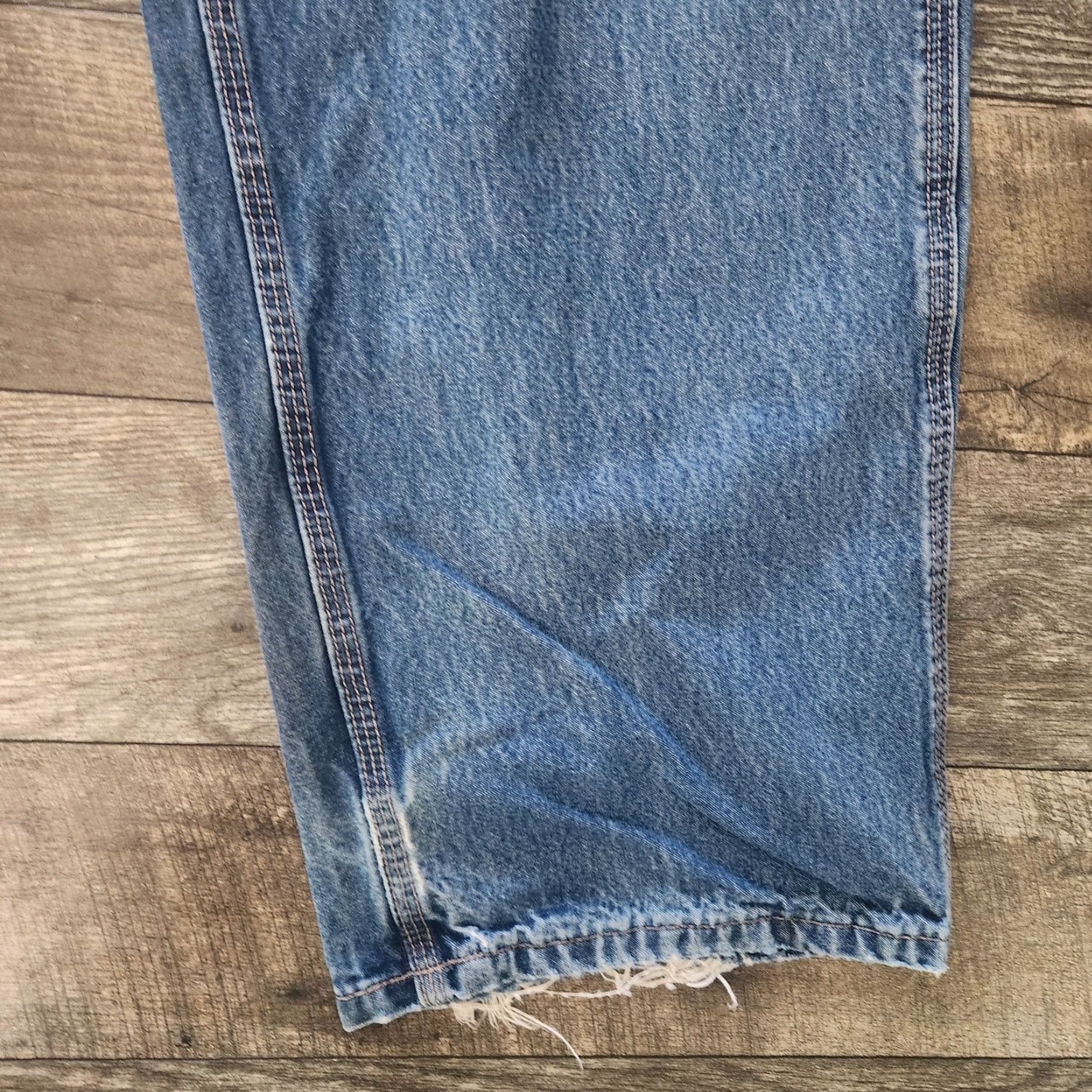 Carhartt Carhartt FR Jeans Mens 38x32 Carpenter Blue Cat 2 2112 Distressed Denim Straight Jeans Mens Blue Cat 2 2112 FR Denim Distressed Denim Size US 38 / EU 54 - 3 Thumbnail