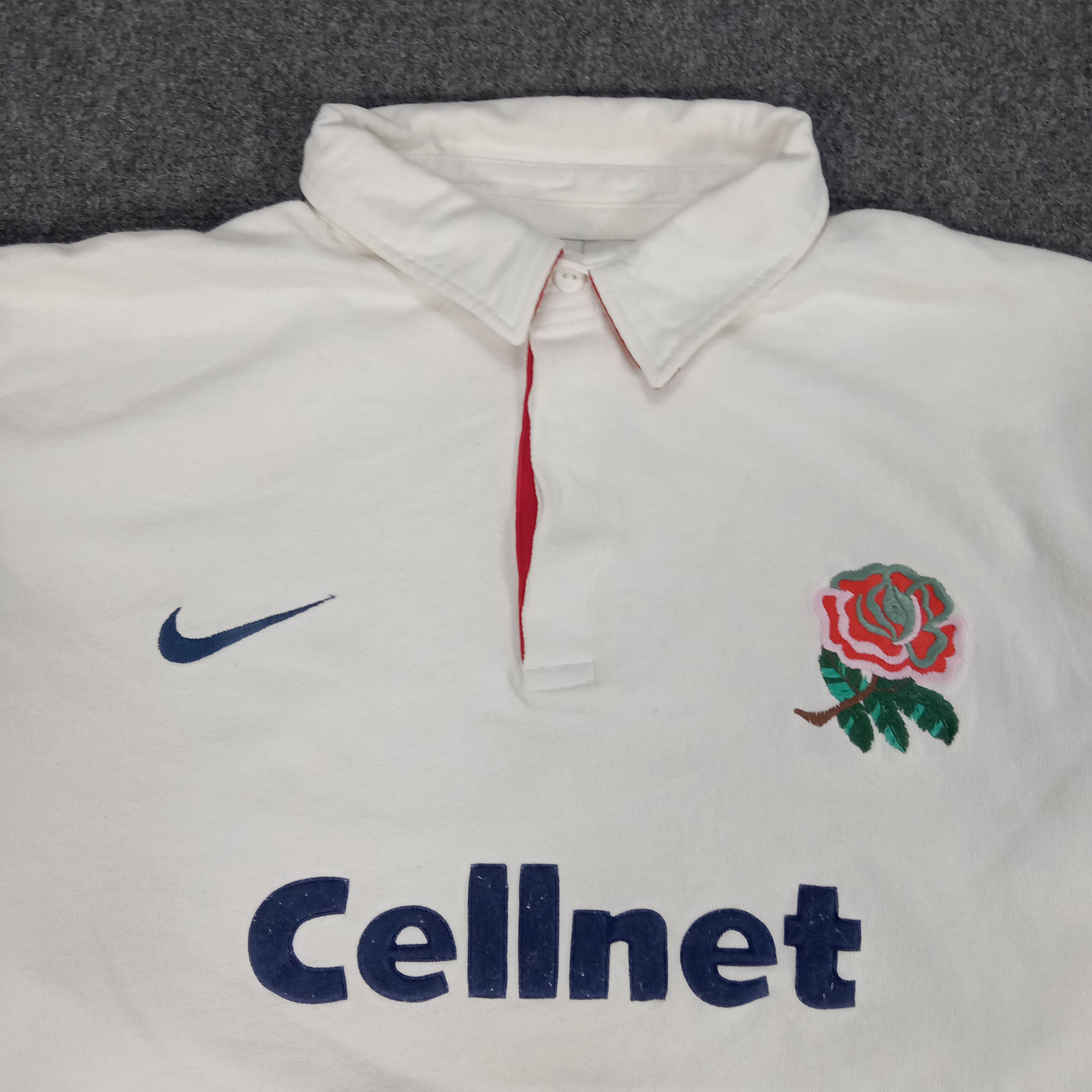 Nike × Vintage England Nike Rugby Sport Team Collared Jersey Size US XL / EU 56 / 4 - 2 Thumbnail