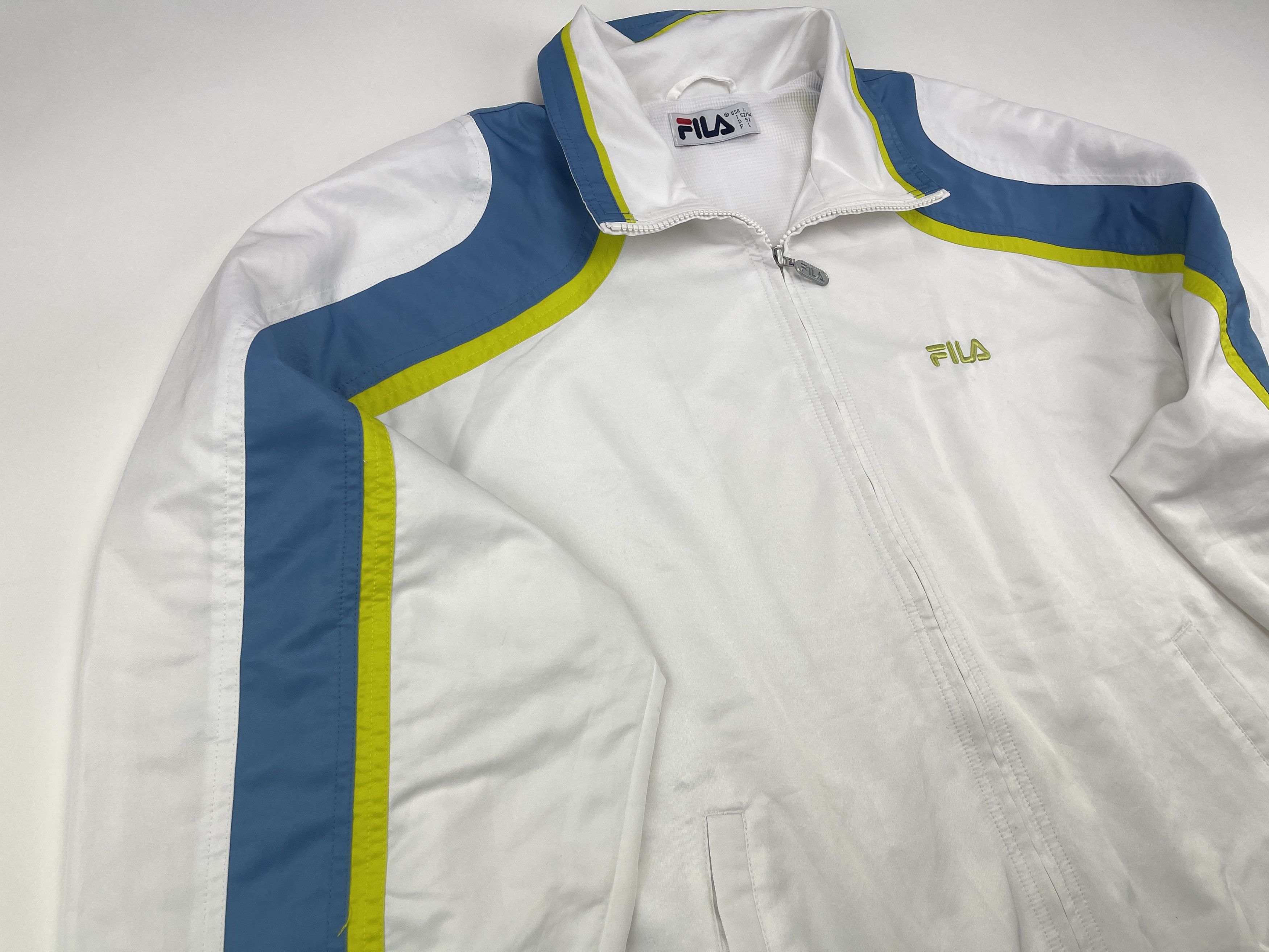 Fila FILA jacket, white, vintage track top, 90s hip hop, 1990s L Size US L / EU 52-54 / 3 - 5 Thumbnail