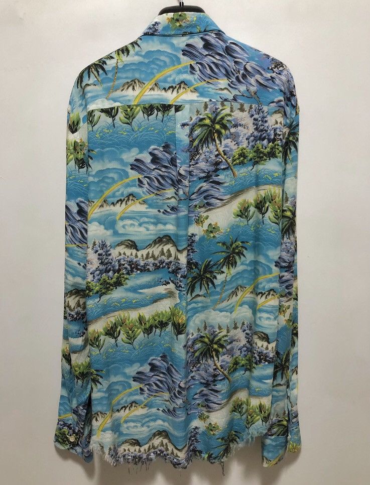 Saint Laurent Paris × Yves Saint Laurent Saint Laurent Paris16ss Show Style Palm Tree Wave Shirt Size US M / EU 48-50 / 2 - 2 Thumbnail
