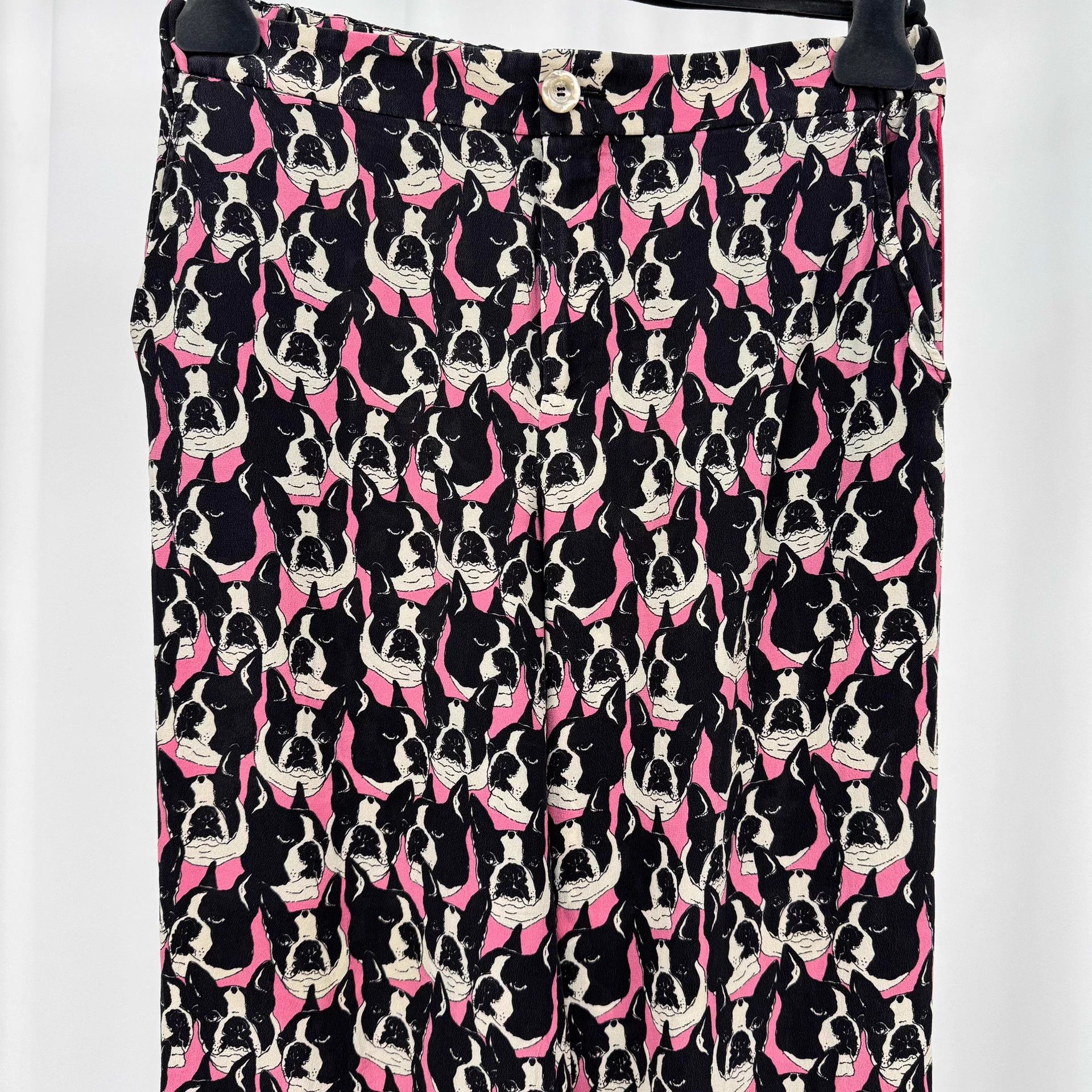 Gucci Gucci Puppy Print Silk Pants Size 38 99 New Size 26" / US 2 / IT 38 - 3 Thumbnail