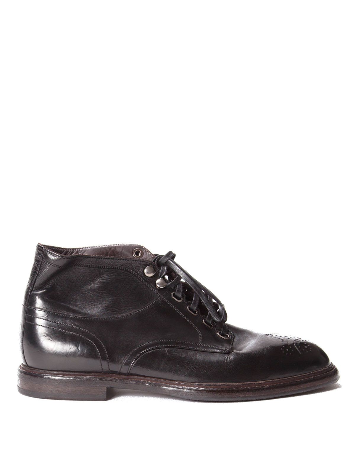 Dolce & Gabbana o1y0125 Leather Ankle Boots in Black Size US 6 / EU 39 - 1 Thumbnail