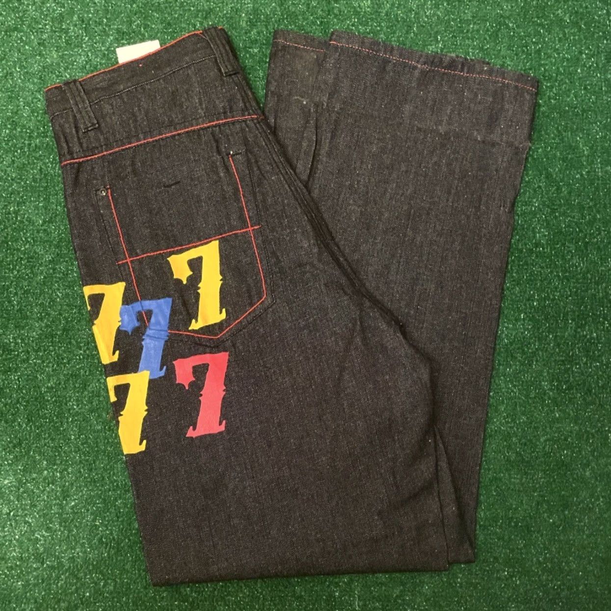 Vintage VINTAGE Akcess 777 Baggy Jeans Men 34 Dark Wash Grunge Skater Y2K Wide-Leg Rare Size US 34 / EU 50 - 6 Thumbnail
