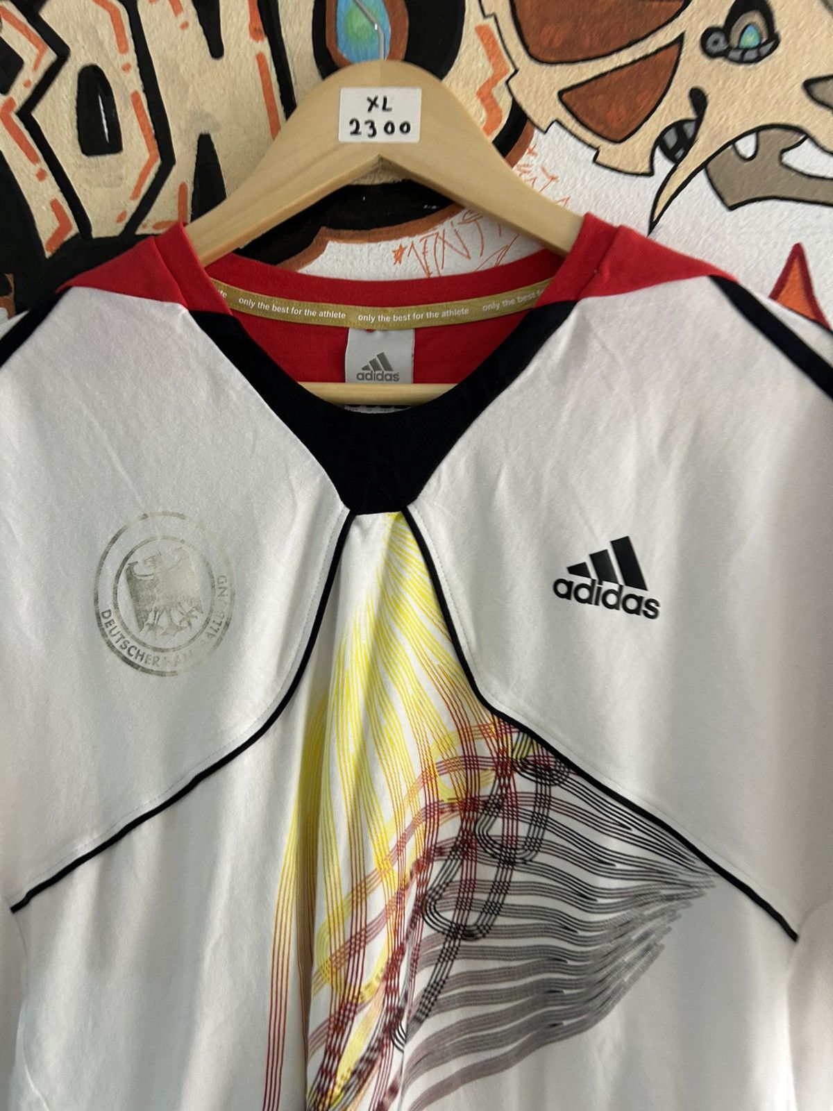 Adidas Vintage Germany Adidas Tee Size US XL / EU 56 / 4 - 3 Thumbnail