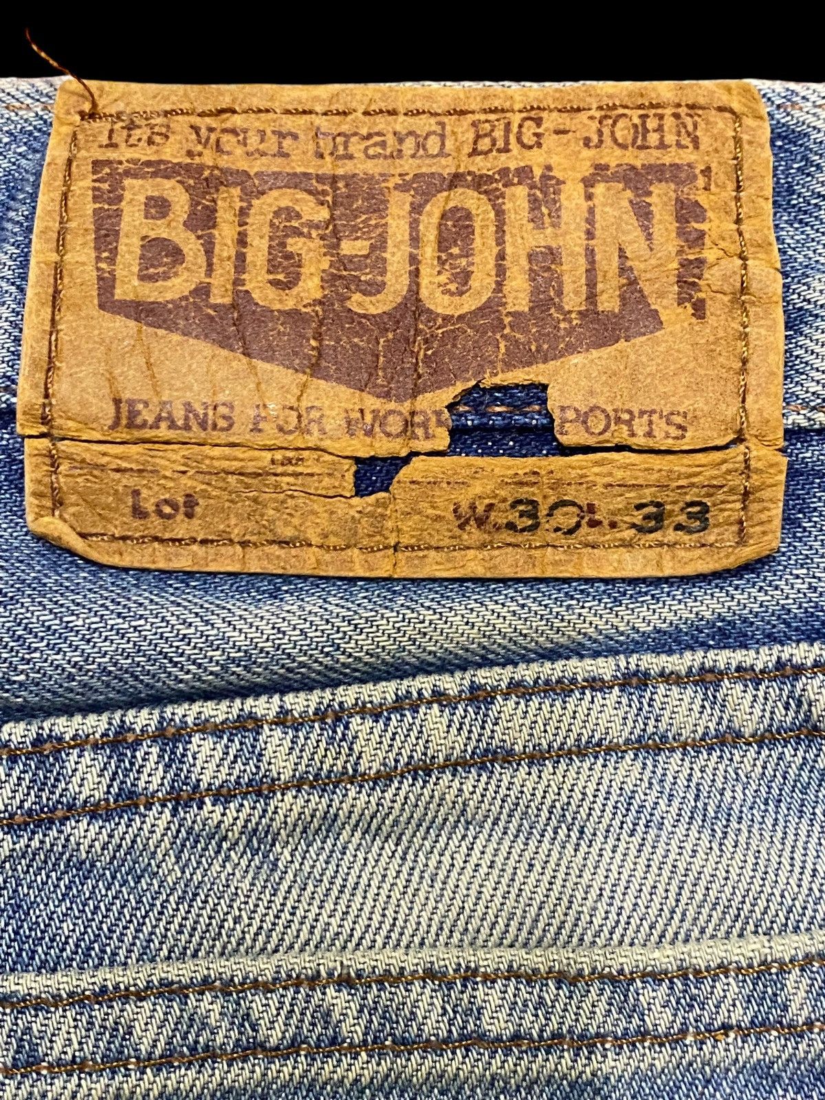 Big John Vintage Big John Mud Wash Distressed Loose Jeans Size US 29 - 11 Thumbnail