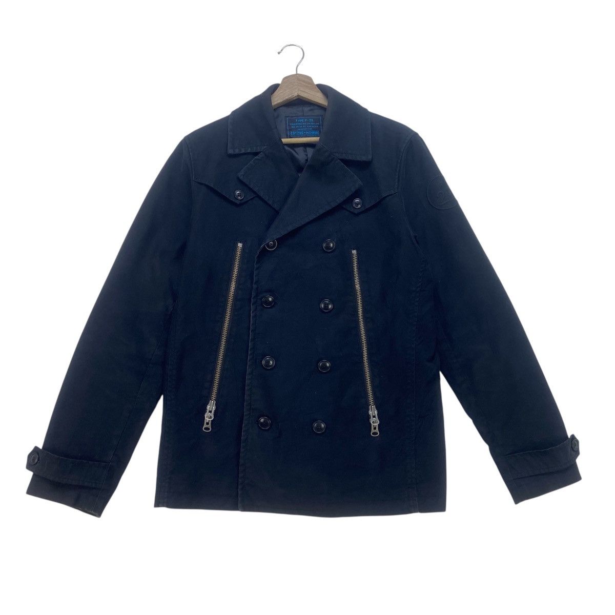 Japanese Brand 291295=Homme Type P-29 Double Breasted Military Style Coat Size US S / EU 44-46 / 1 - 2 Thumbnail
