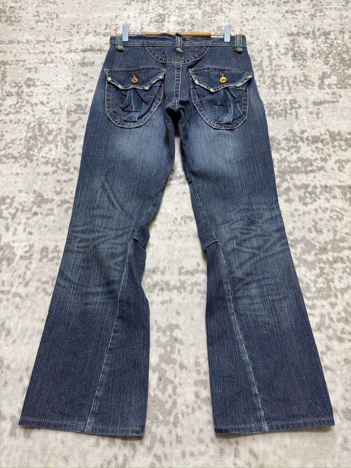 Edwin Edwin K5651 Cargo Pocket Straight Cut Distressed Denim Jeans Size US 31 - 2 Thumbnail
