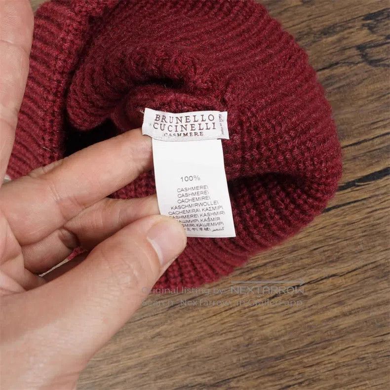 Brunello Cucinelli Brunello Cucinelli size M Ribbed Cashmere Knit Beanie Size ONE SIZE - 5 Thumbnail