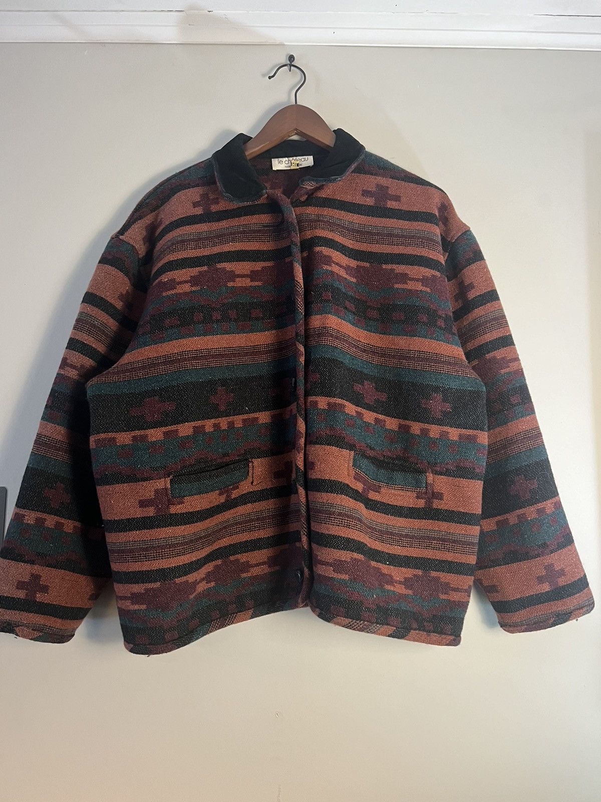 L.L. Bean × Le Chateau × Pendleton 🔥70s/80s🔥 Aztec chore jacket Size US L / EU 52-54 / 3 - 1 Thumbnail
