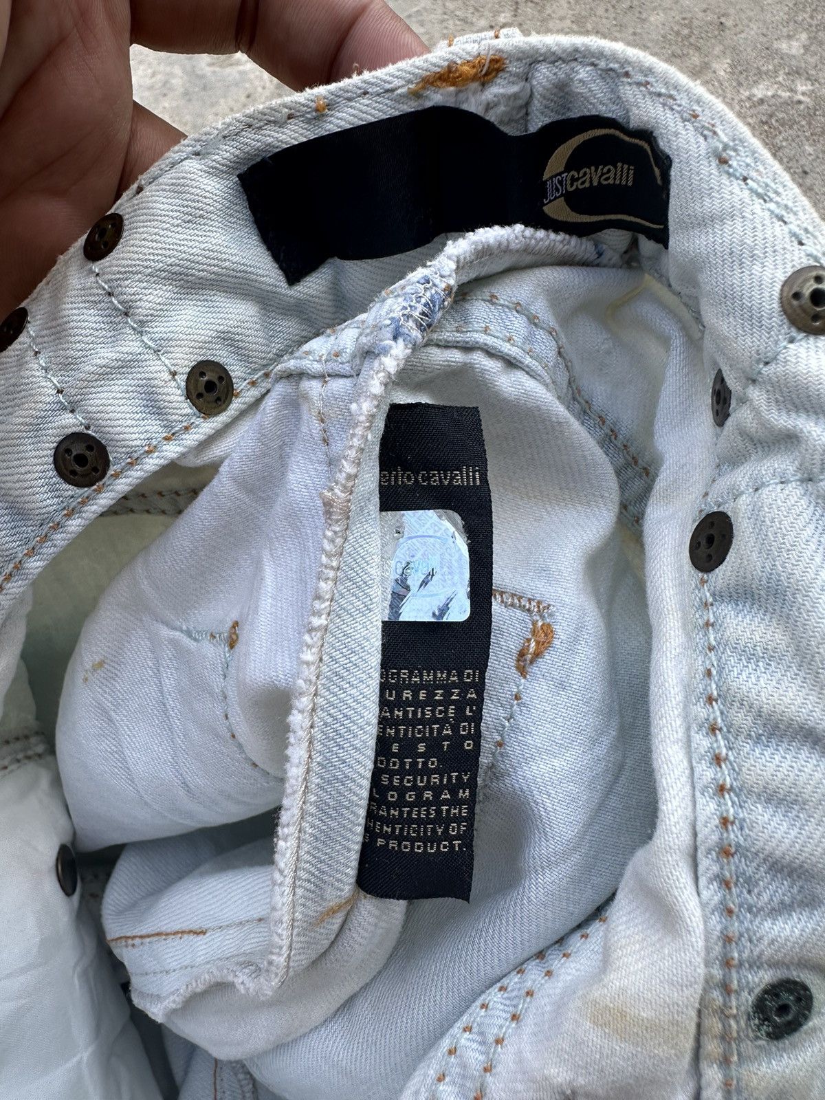 Roberto Cavalli Roberto Cavalli Just Cavalli Snake Distressed jeans Size US 30 / EU 46 - 7 Thumbnail