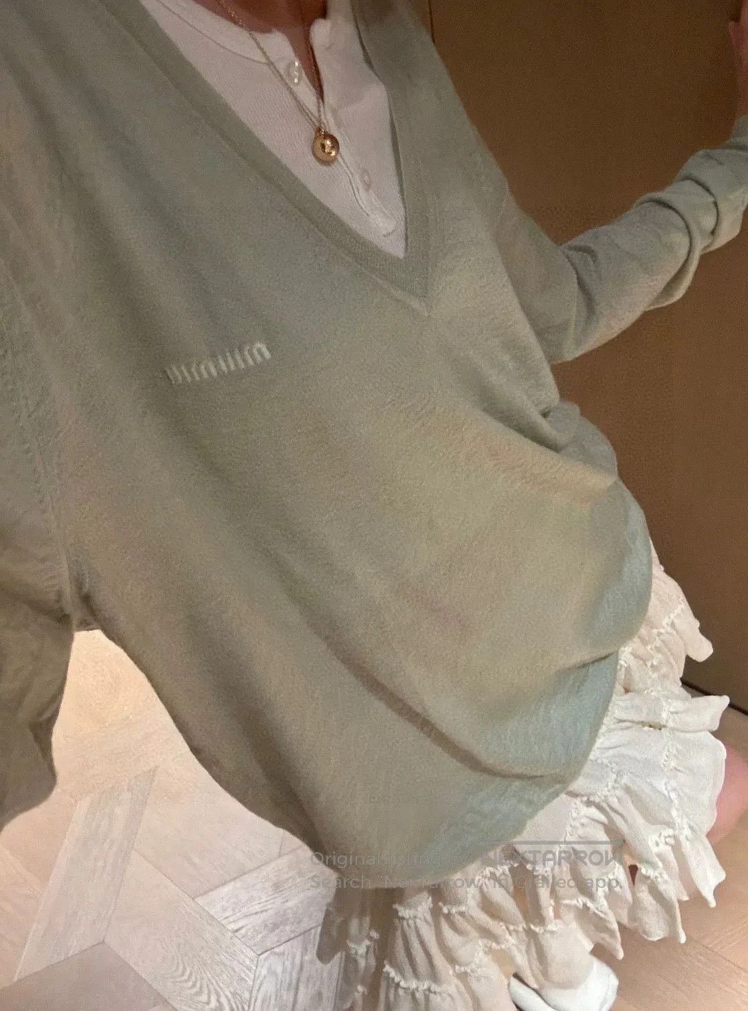 Miu Miu Miumiu Mint Green V. Size S / US 4 / IT 40 - 8 Thumbnail